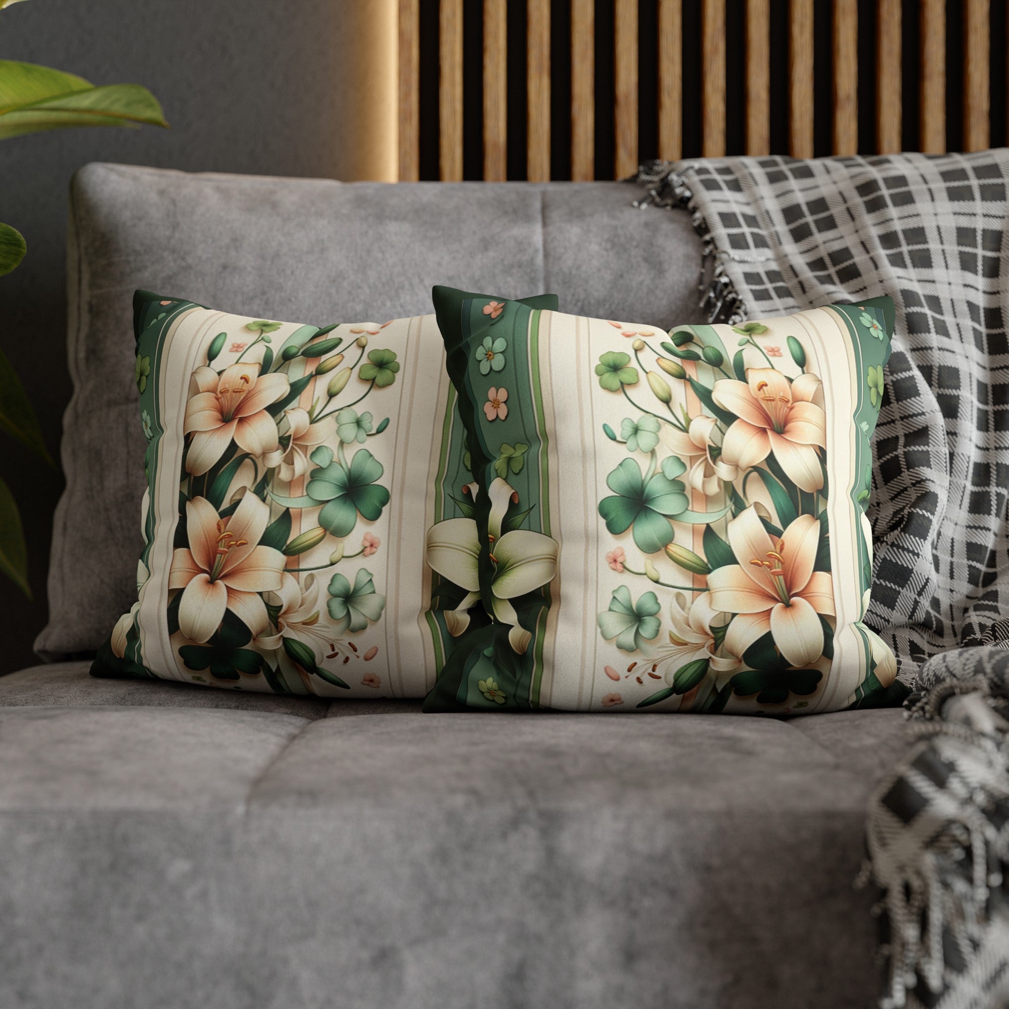 Lilies (2) - Suede Square Pillowcase