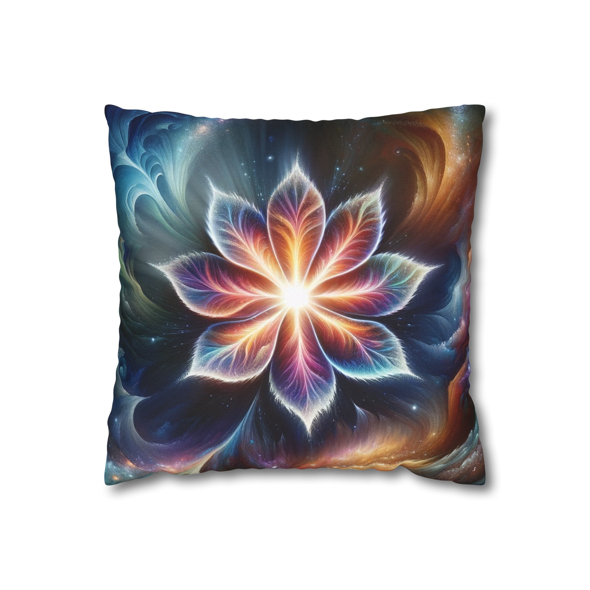 Galaxy-flower 2 - Spun Polyester Square Pillowcase