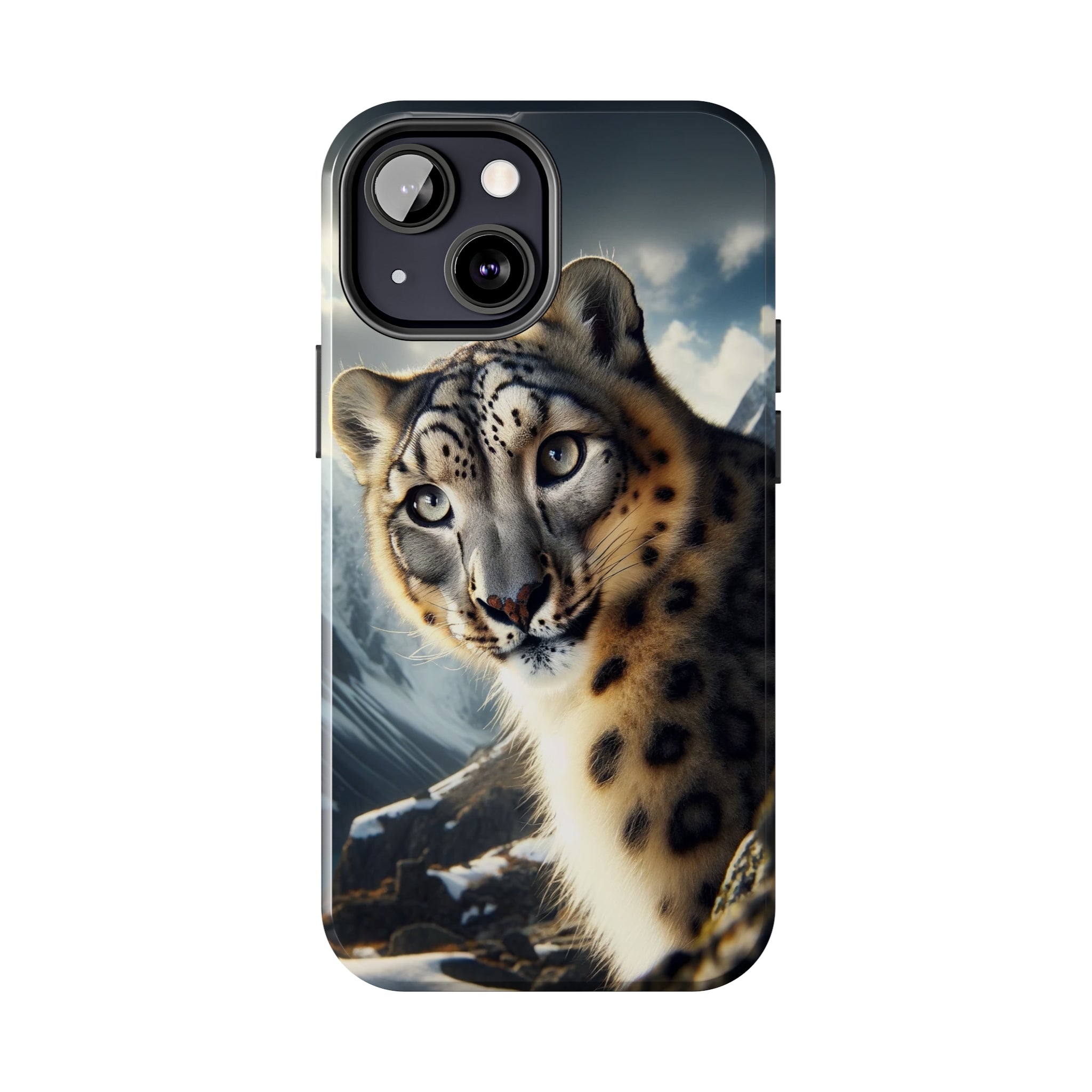 Curious Snow Leopard - Tough Phone Case