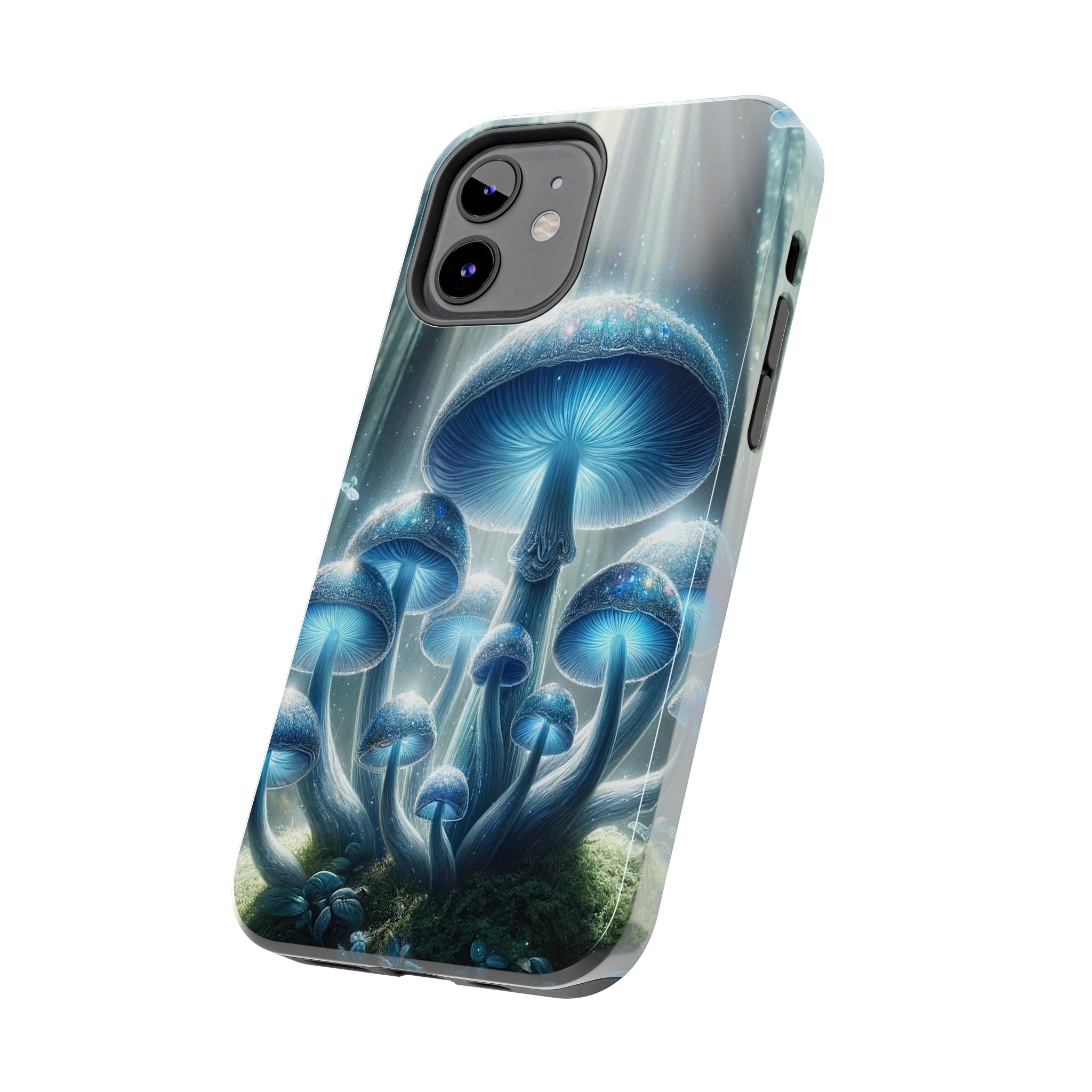 Light blue mushrooms - Tough Phone Case