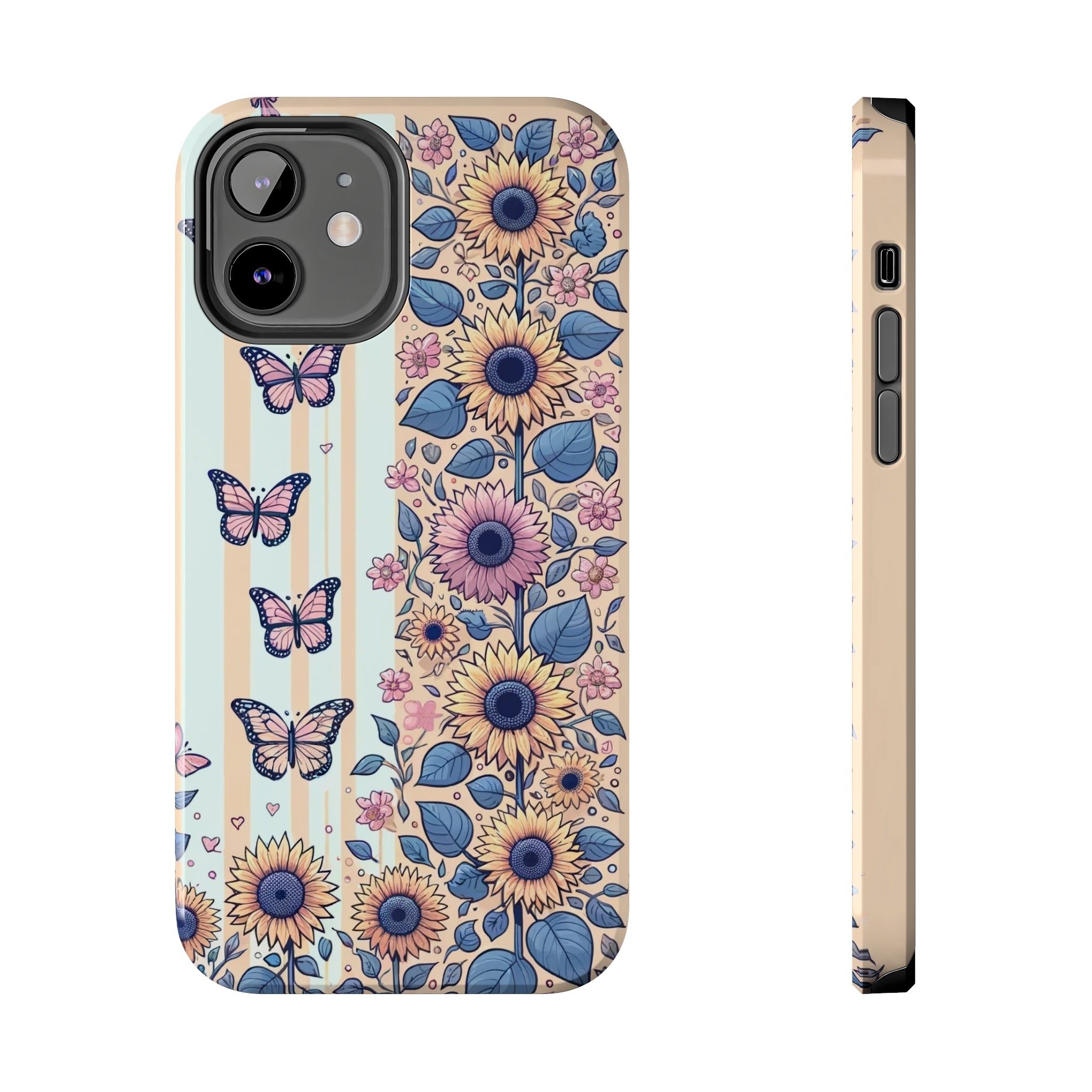 Butterflies and Sunflowers - Tough Phone Case