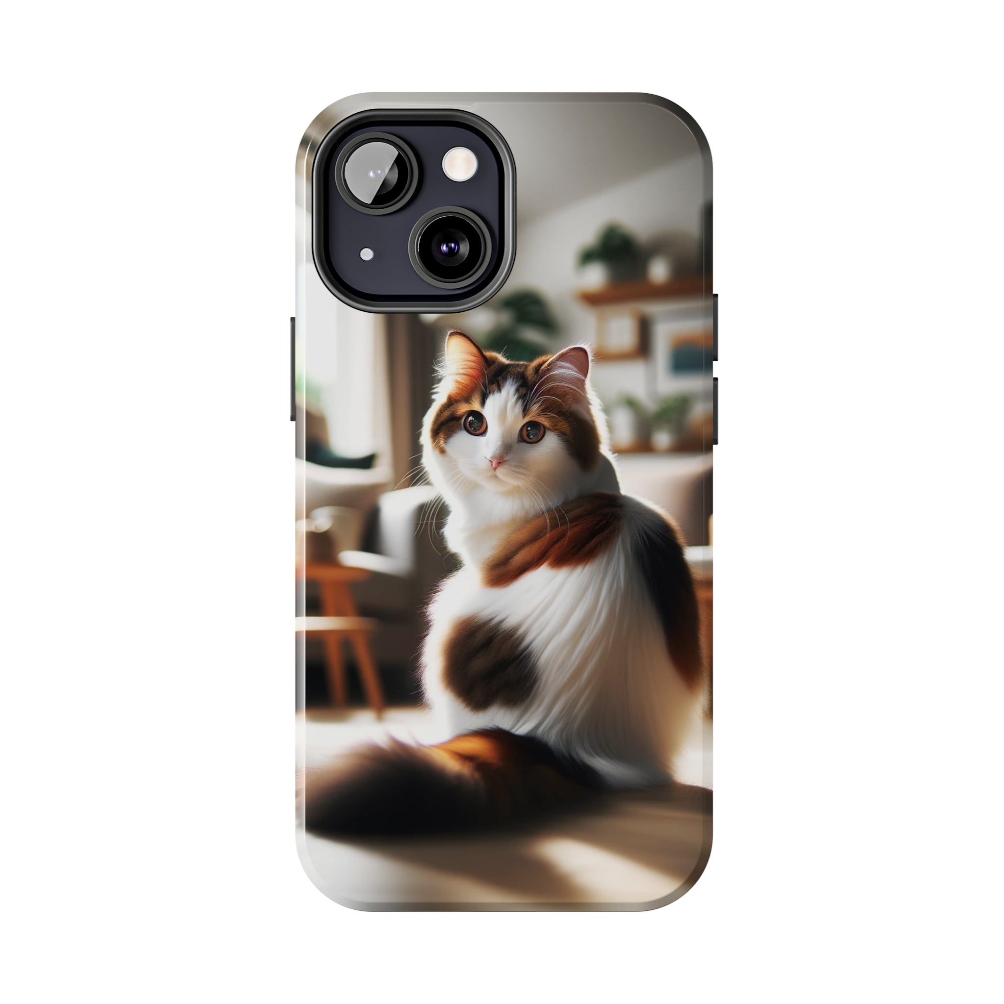 White-brown cat - Tough Phone Case