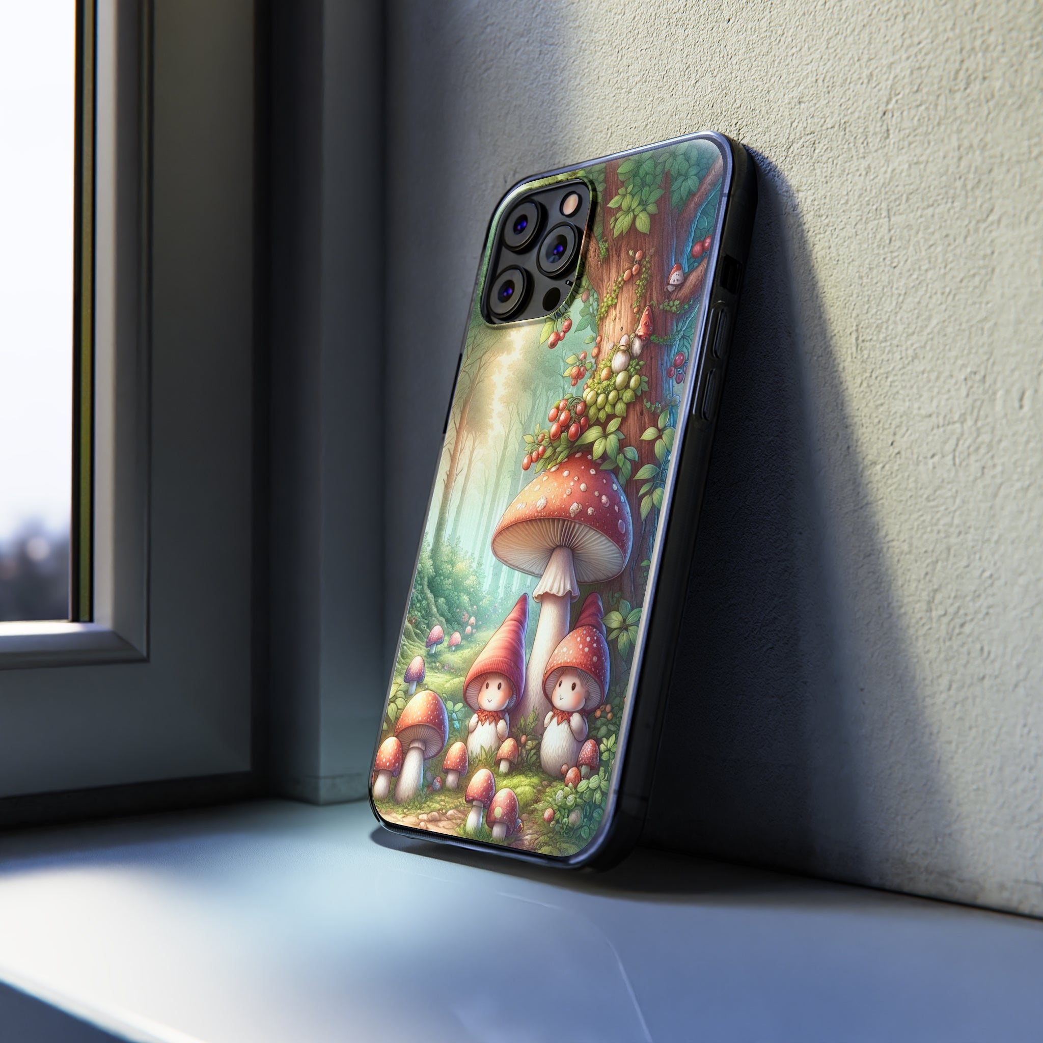 Gnomes and mushrooms - Soft Phone Case