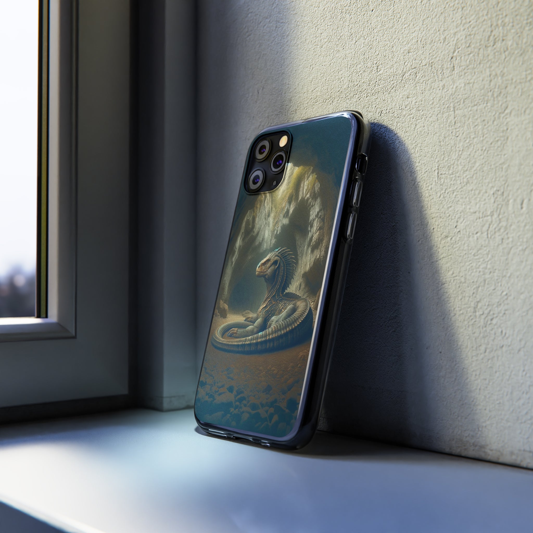 Basilisk in a cave - Soft Phone Case