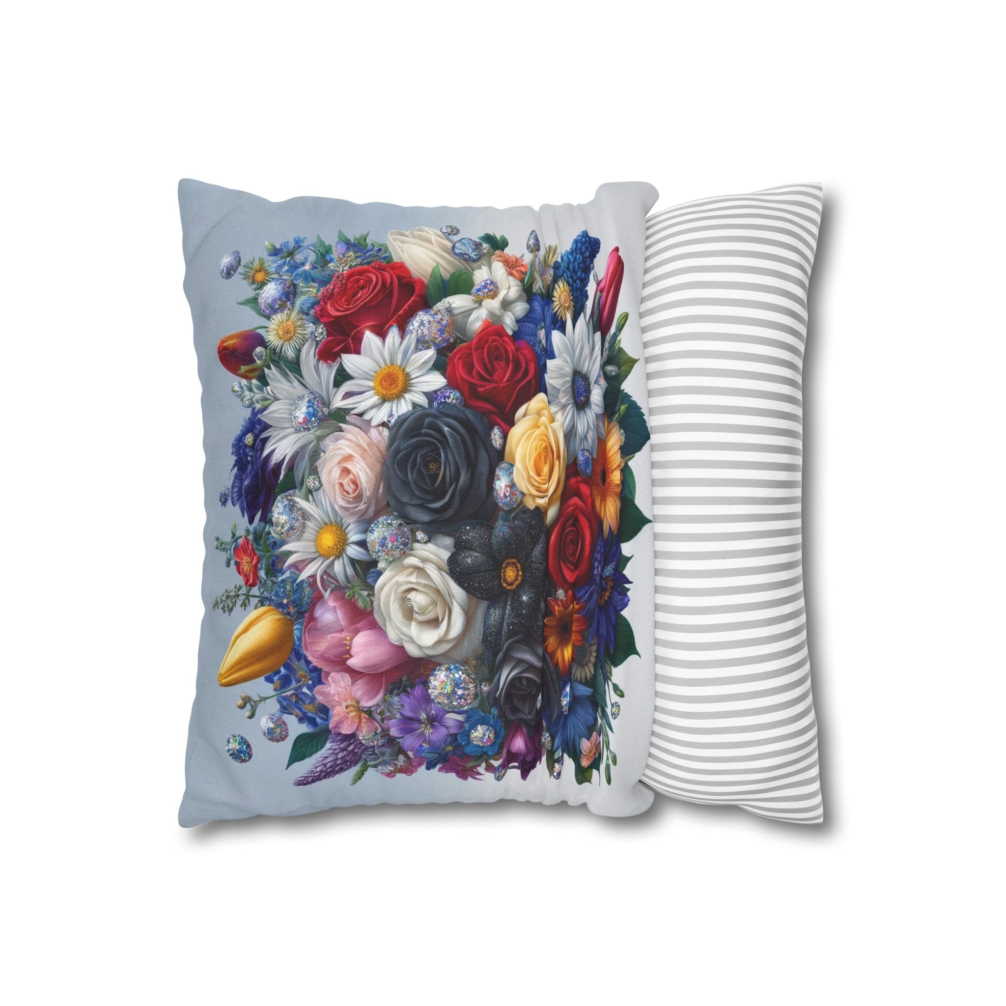 Colourful Bouquet (6) - Polyester Square Pillowcase