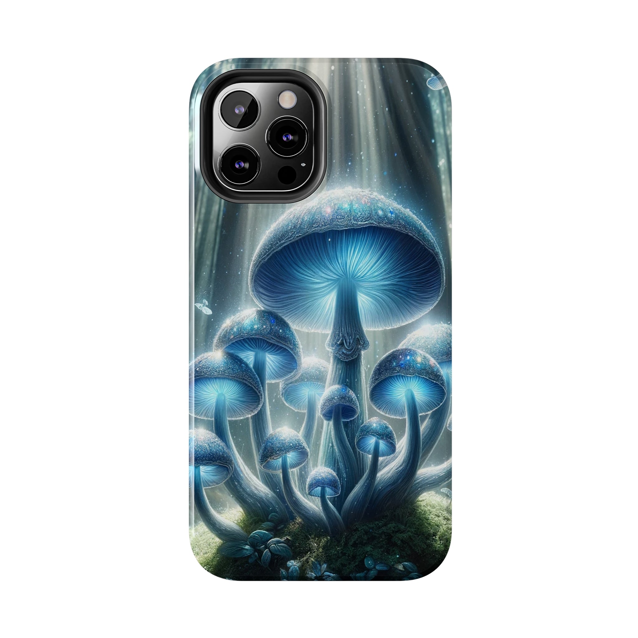 Light blue mushrooms - Tough Phone Case