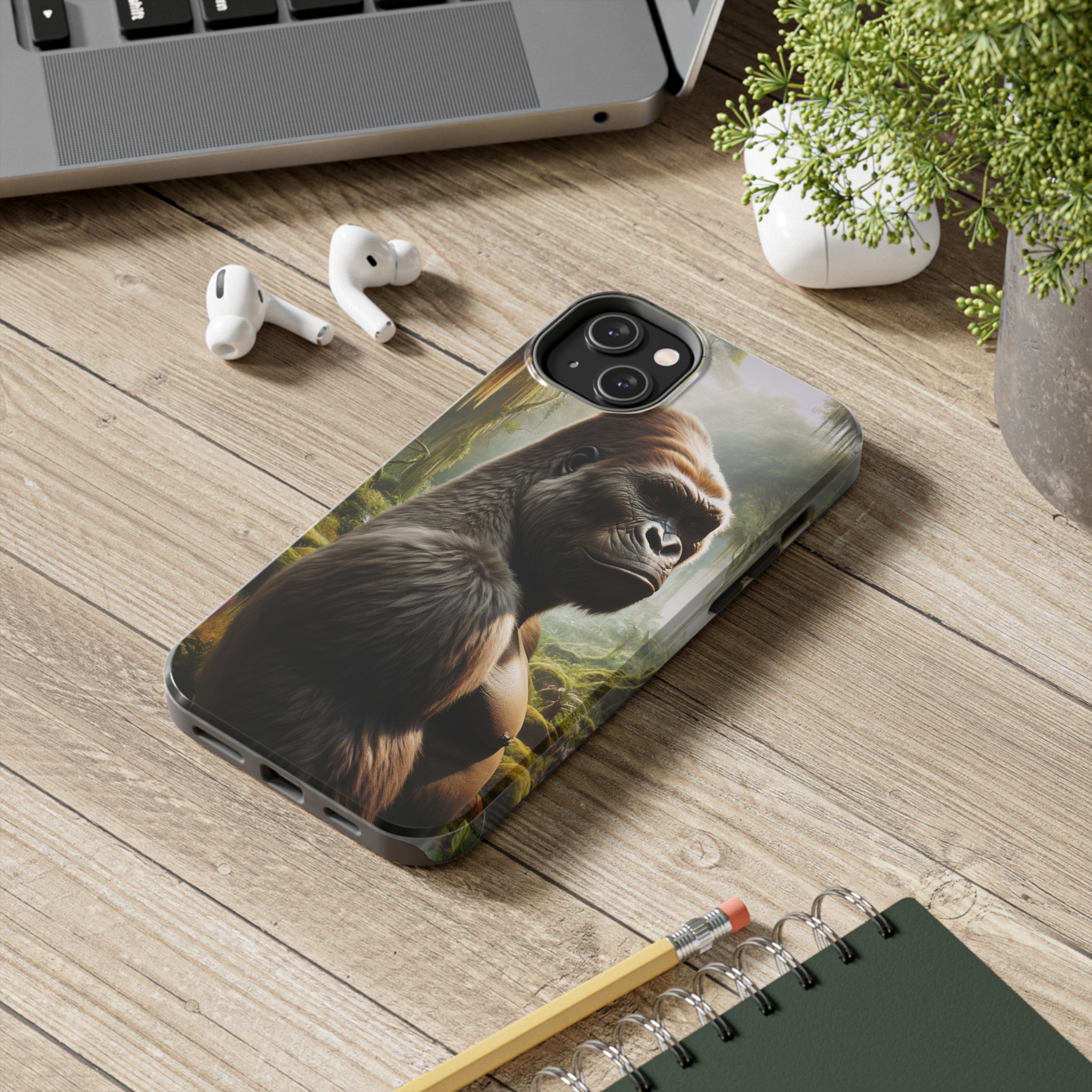 Curious gorilla - Tough Phone Case