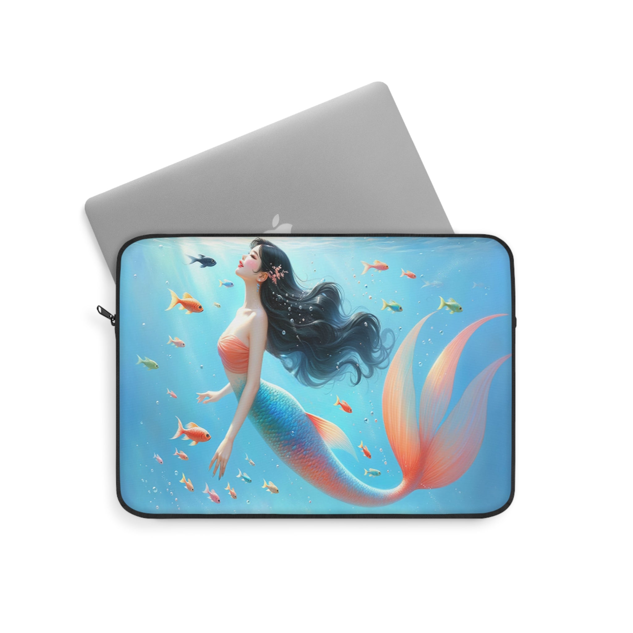 Mermaid with black hair - Laptop Sleeve