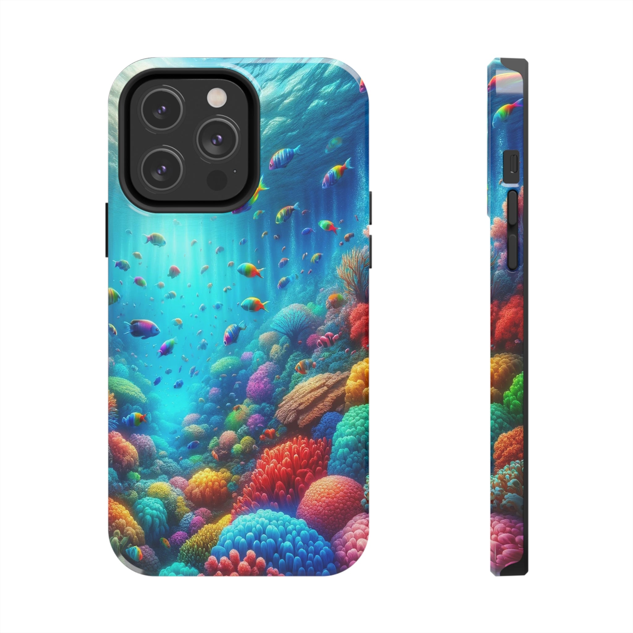 Coloured fish and coral reef - Tough Phone Case