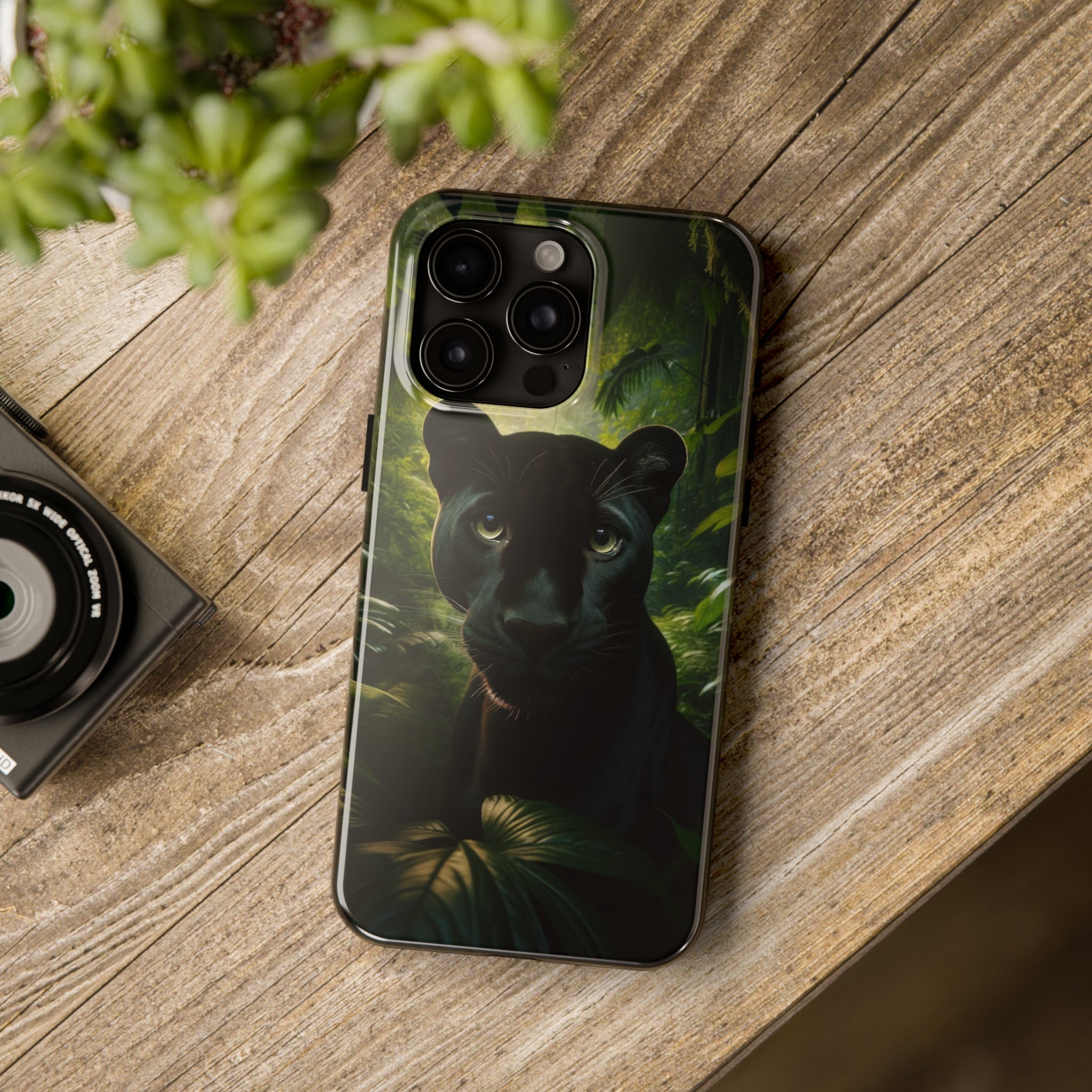 Curious black panther - Tough Phone Case