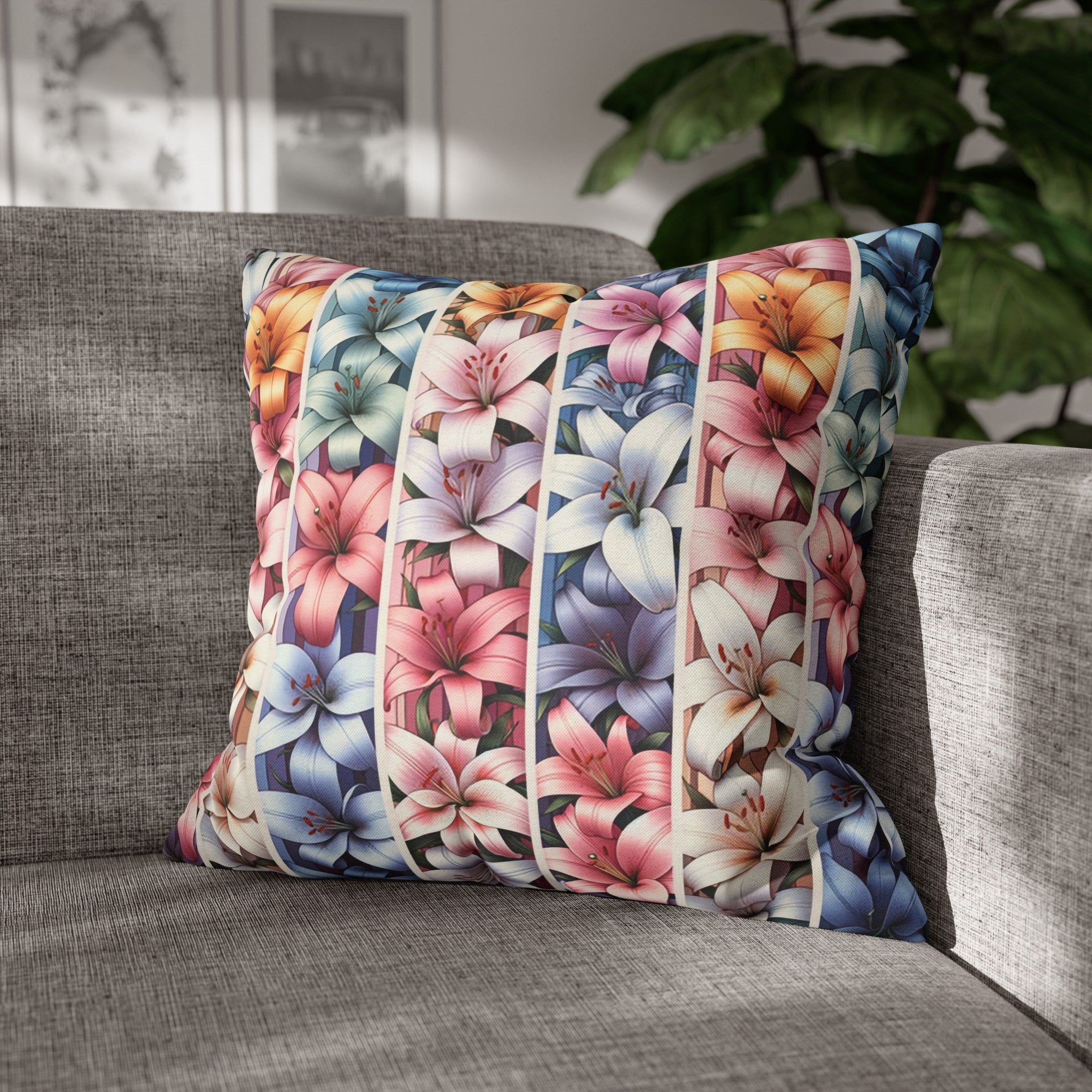 Lilies 5 - Polyester Square Pillowcase