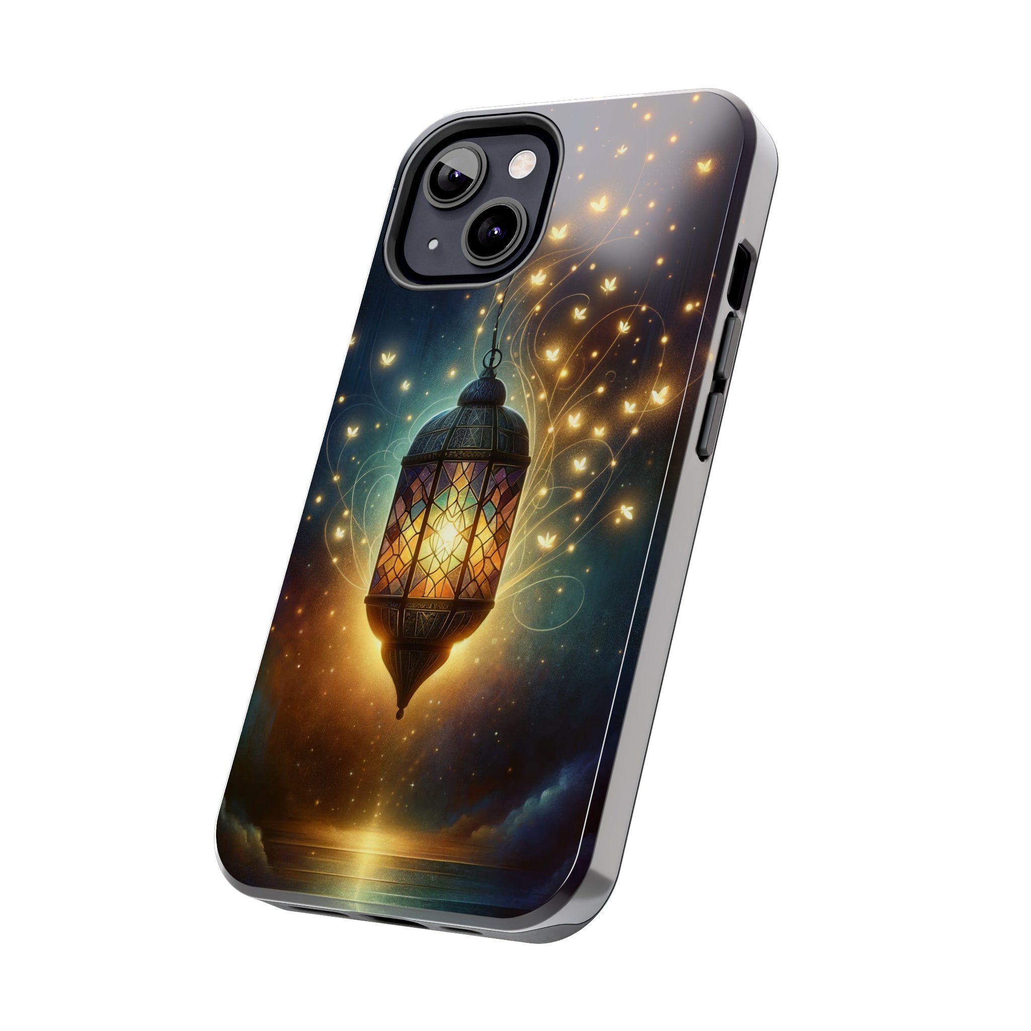 Fireflies around lamp - Tough Phone Case