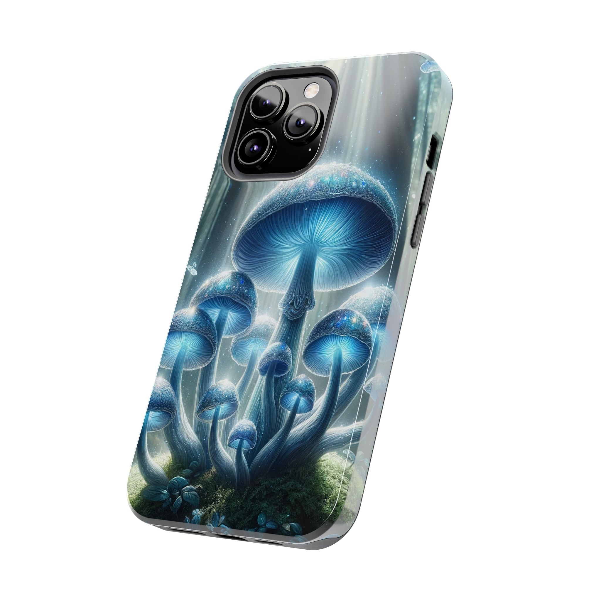 Light blue mushrooms - Tough Phone Case