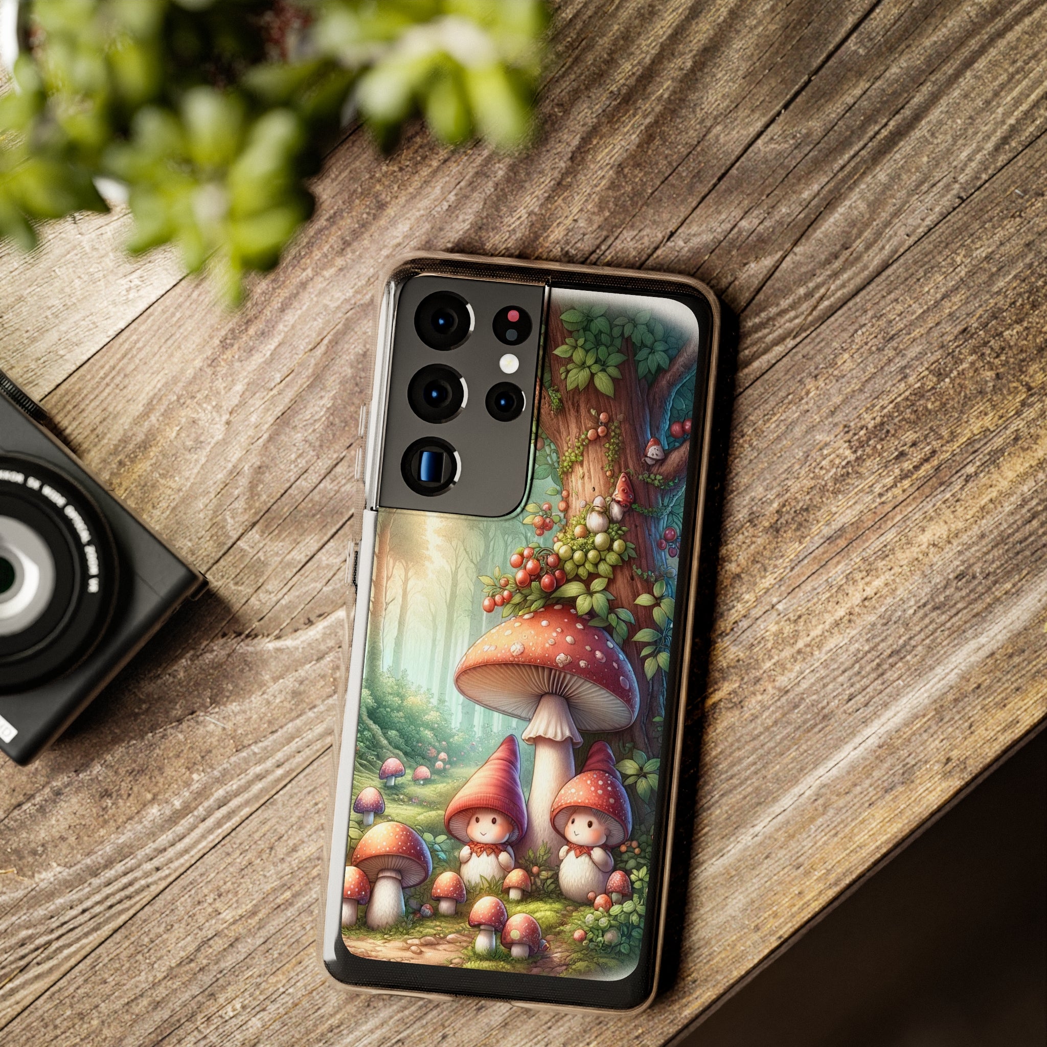 Gnomes and mushrooms - Soft Phone Case