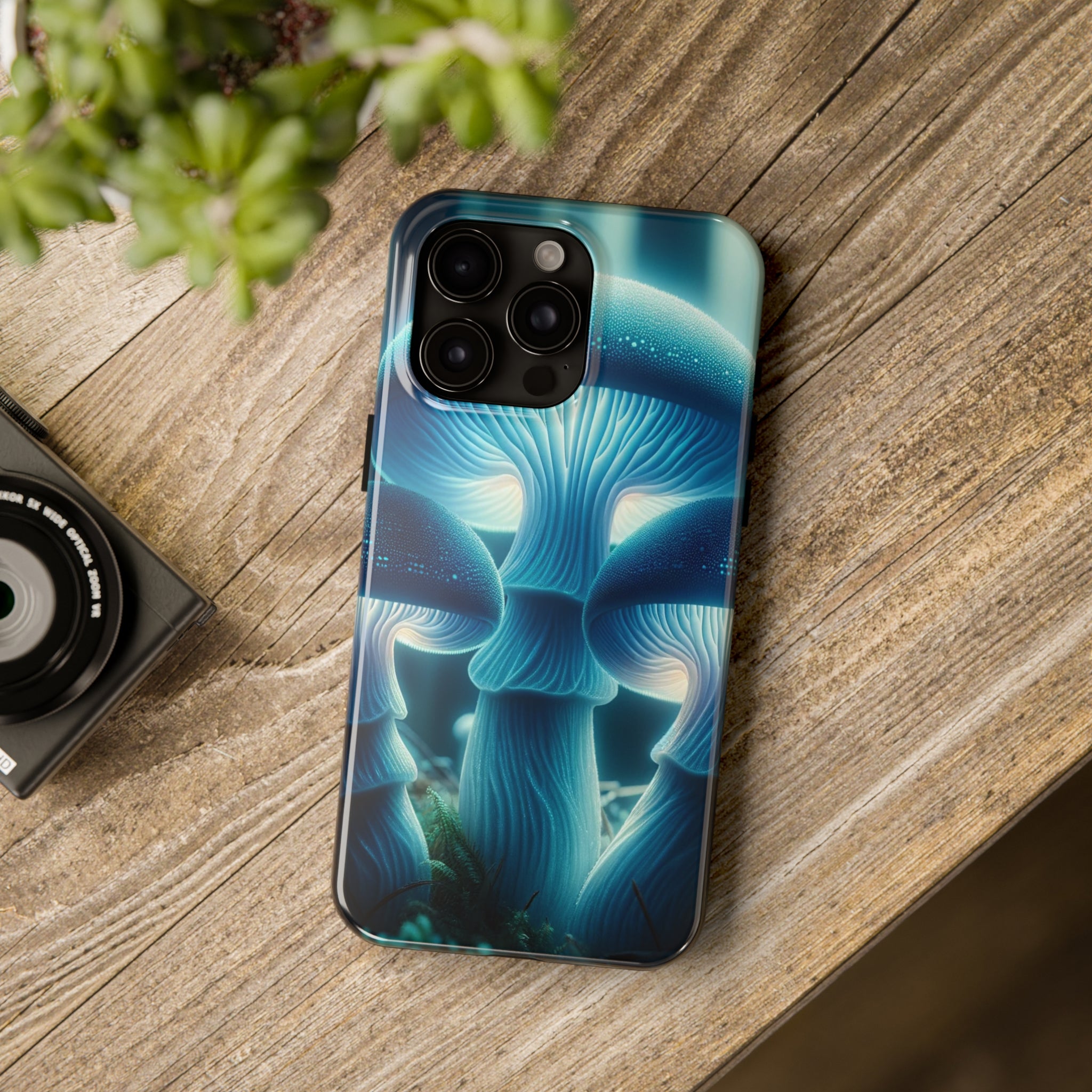 Blue Mushrooms - Tough Phone Case