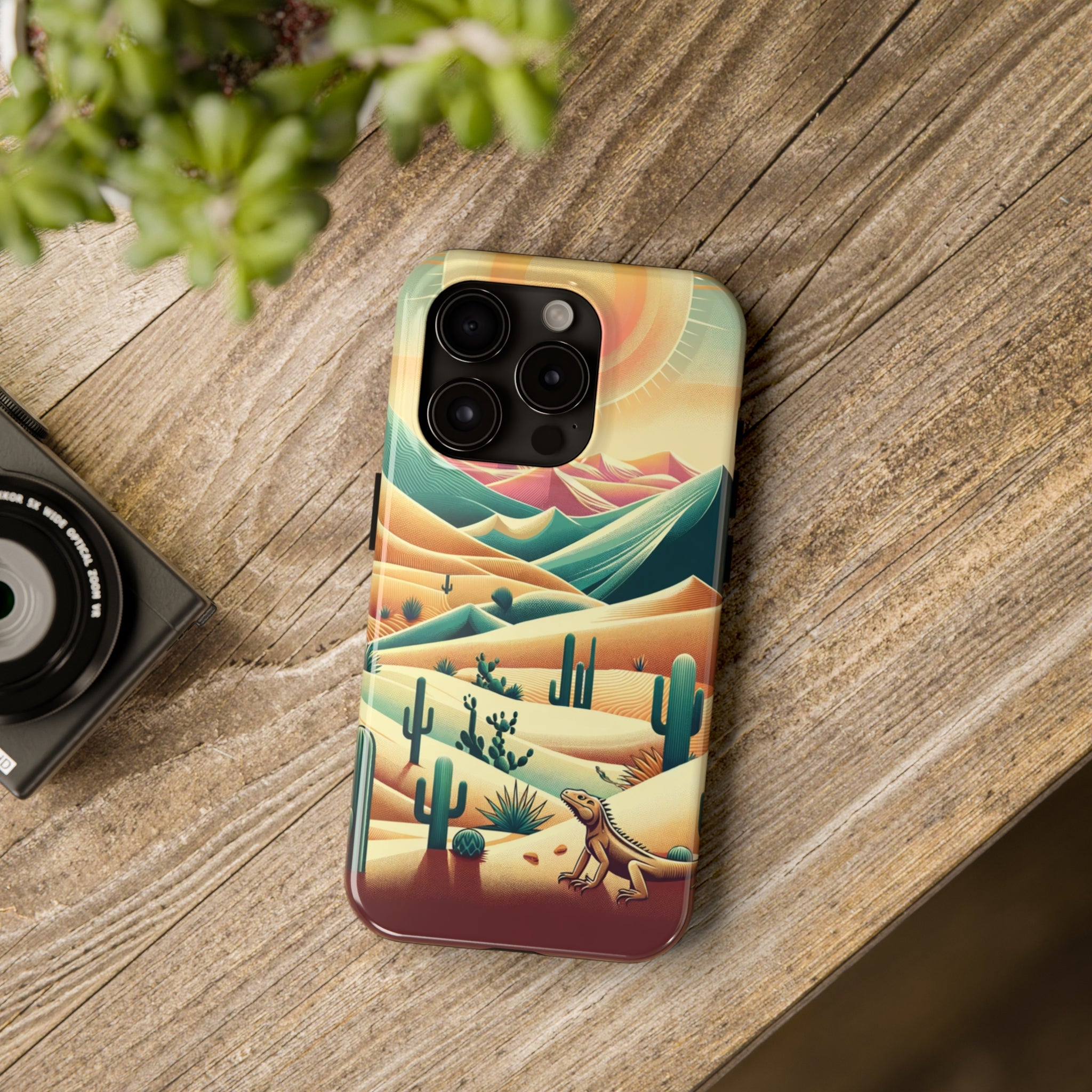 Iguana in the desert - Tough Phone Case