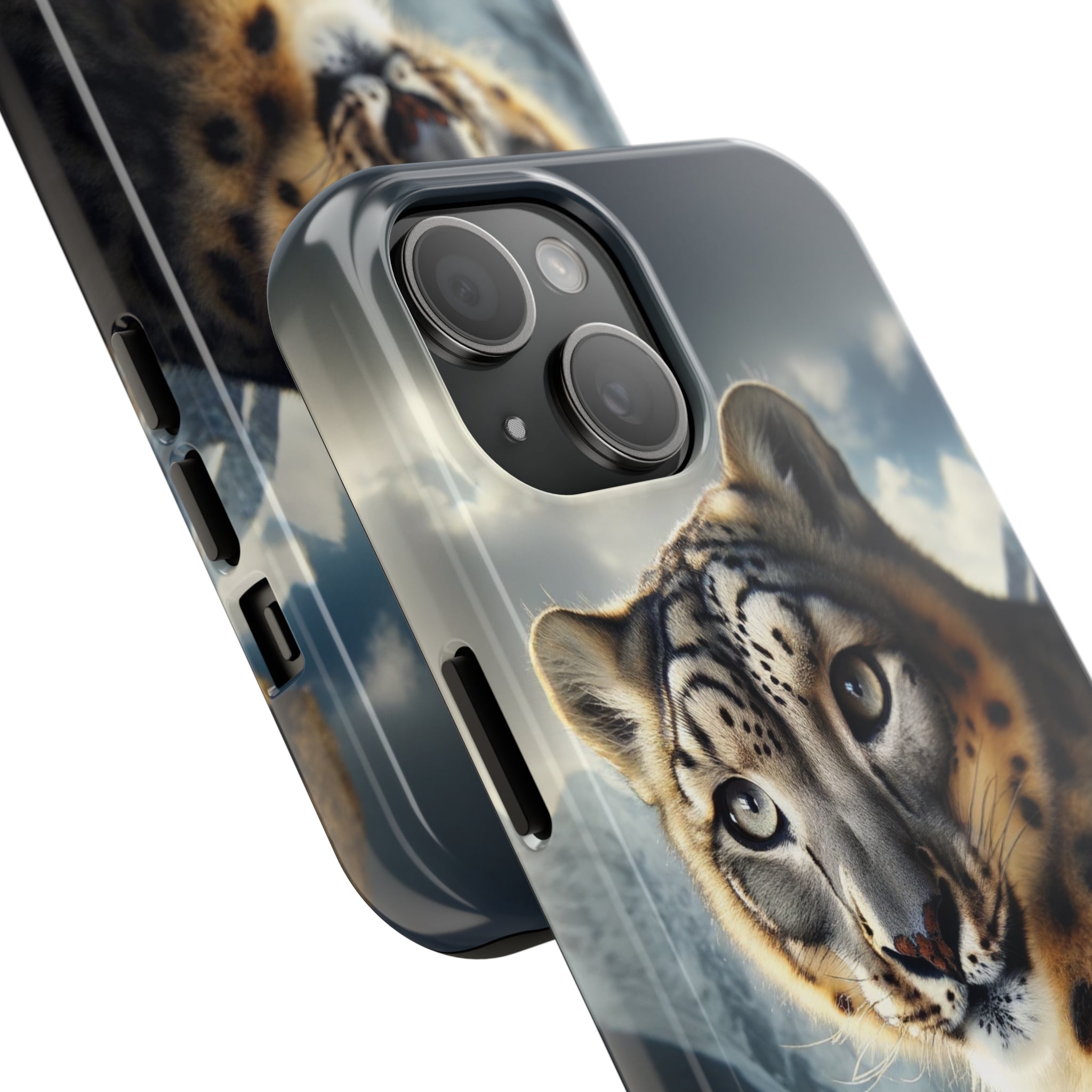 Curious Snow Leopard - Tough Phone Case