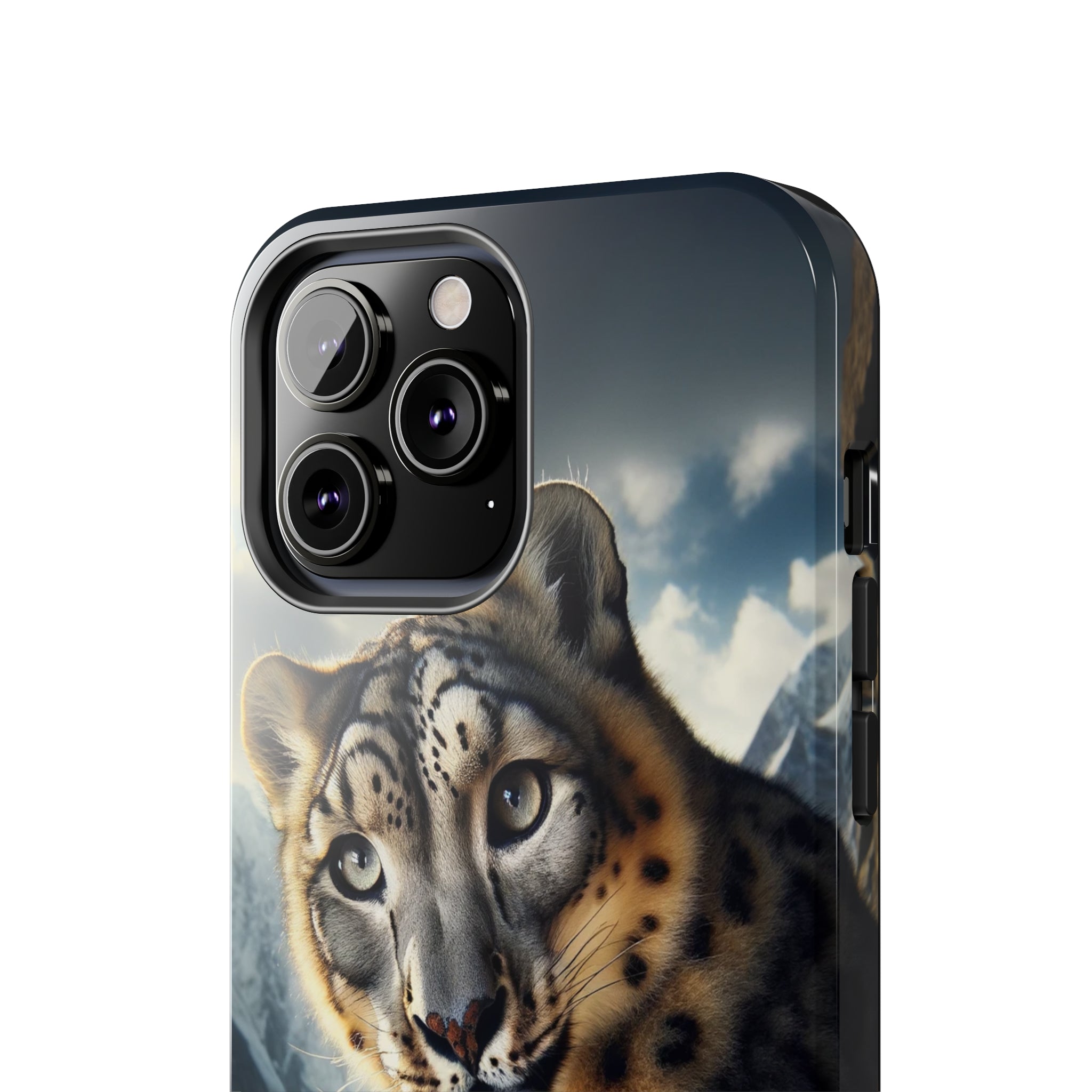 Curious Snow Leopard - Tough Phone Case