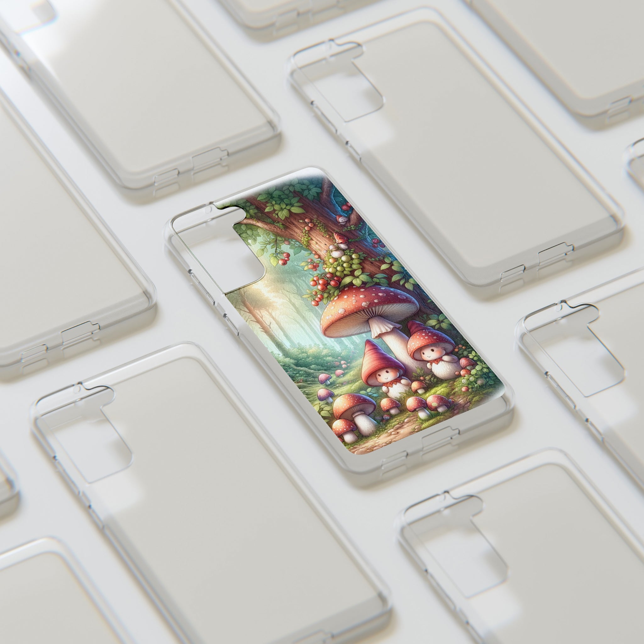 Gnomes and mushrooms - Soft Phone Case