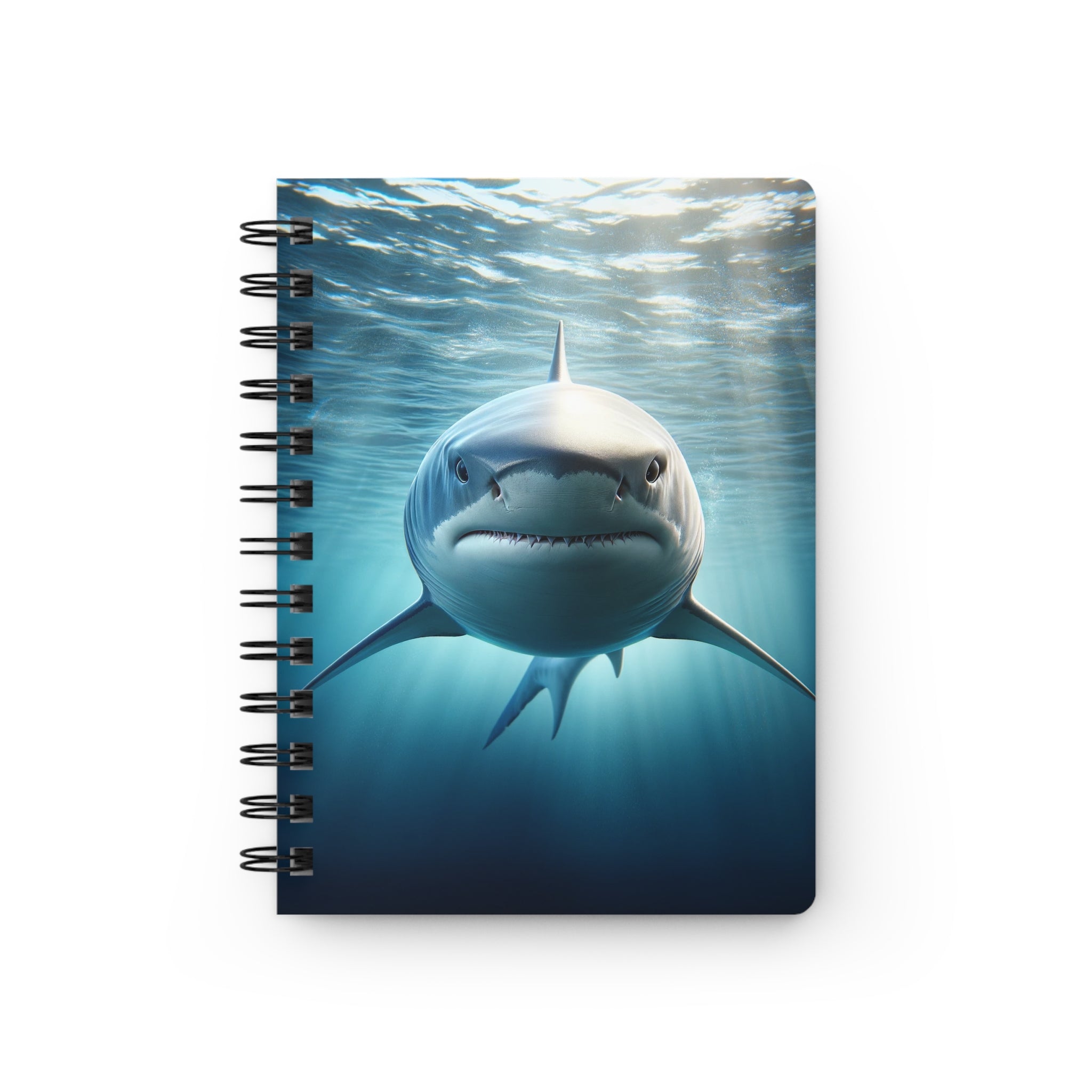 Curious shark - Spiral Notebook