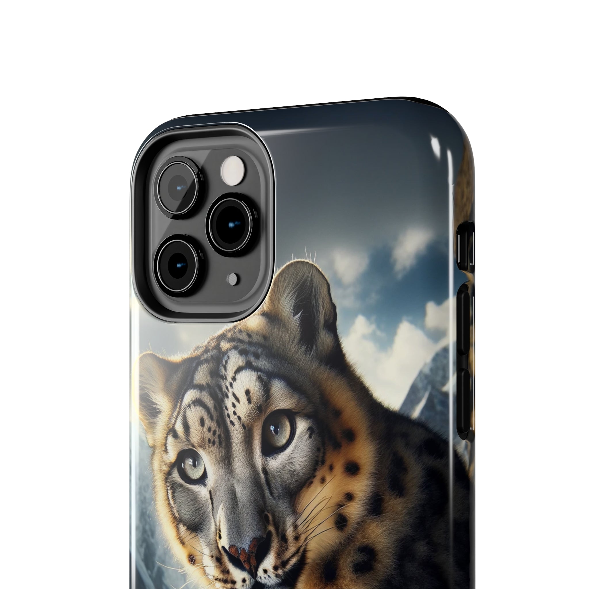 Curious Snow Leopard - Tough Phone Case