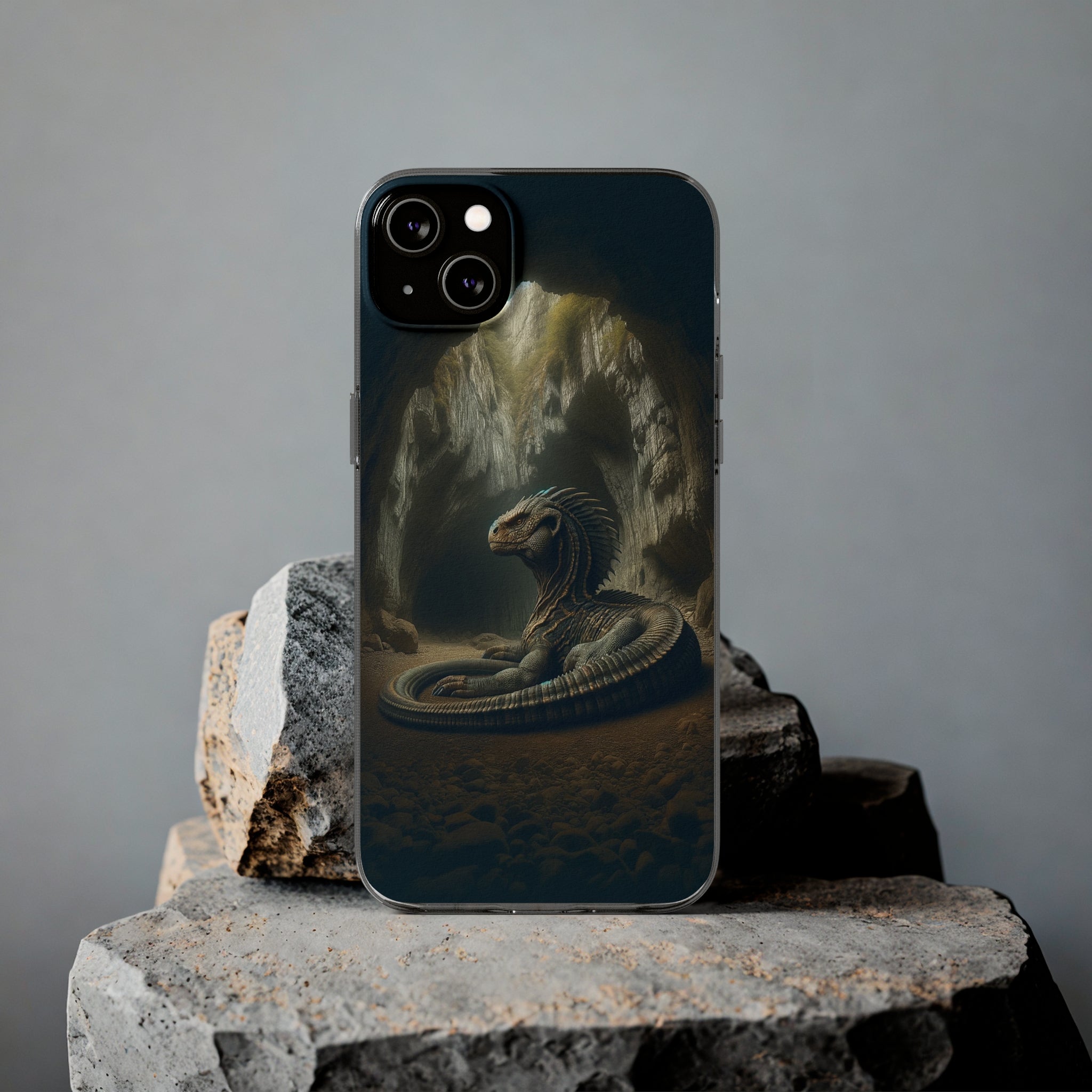 Basilisk in a cave - Soft Phone Case