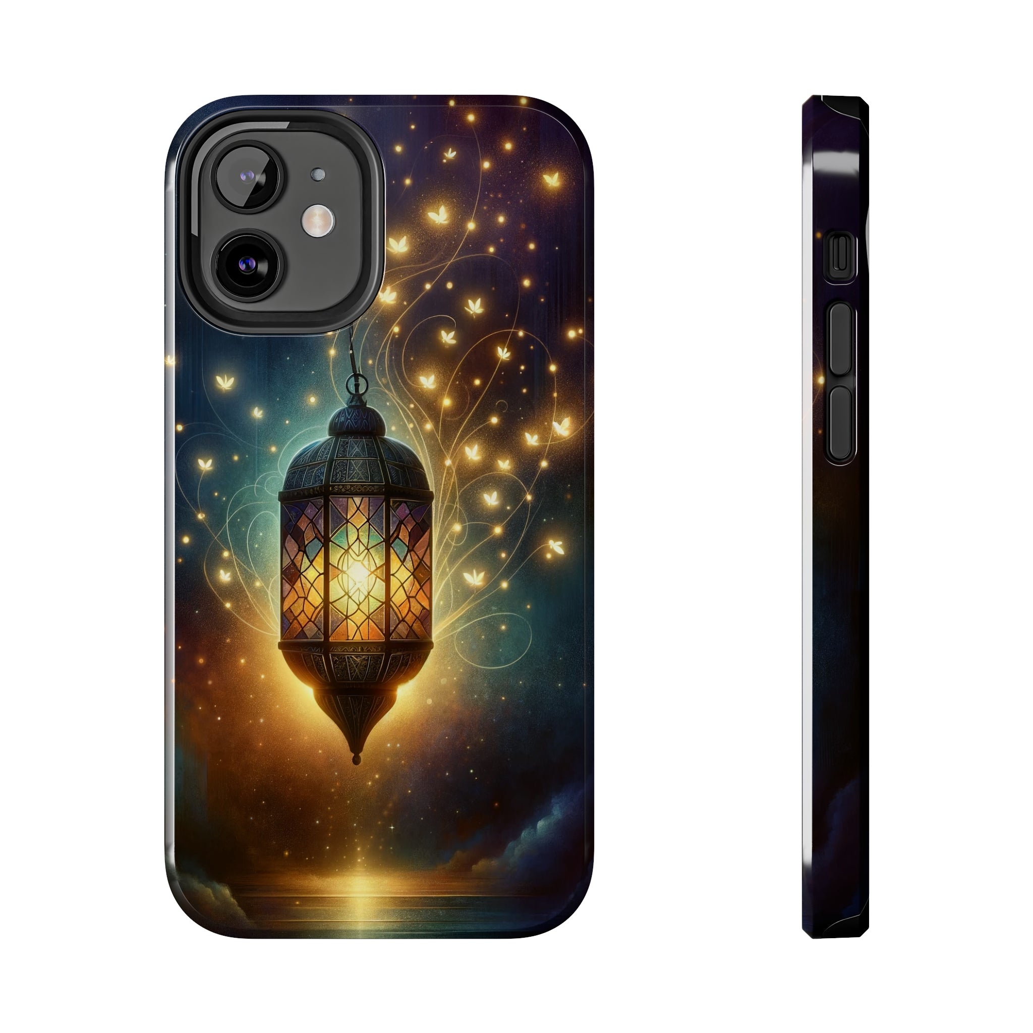 Fireflies around lamp - Tough Phone Case