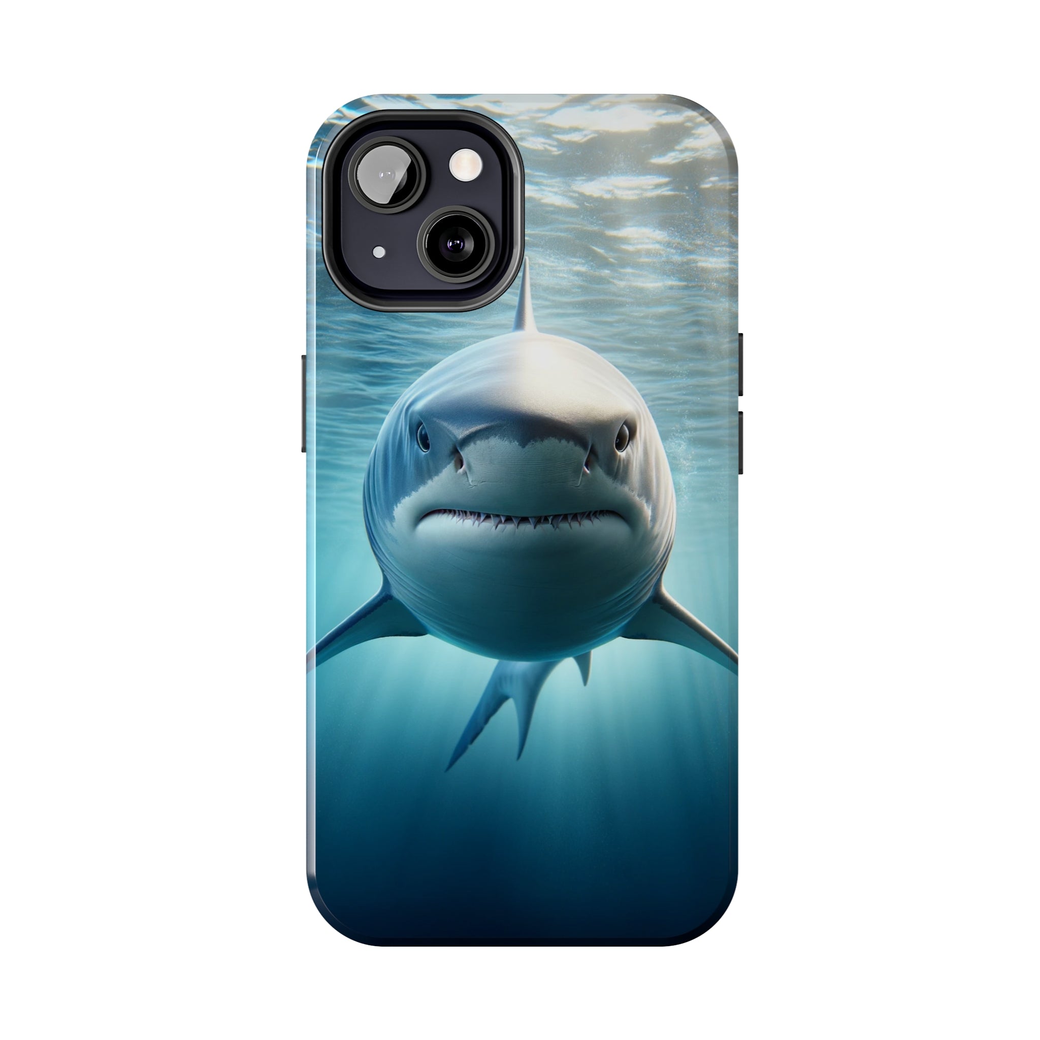 Curious shark - Tough Phone Case