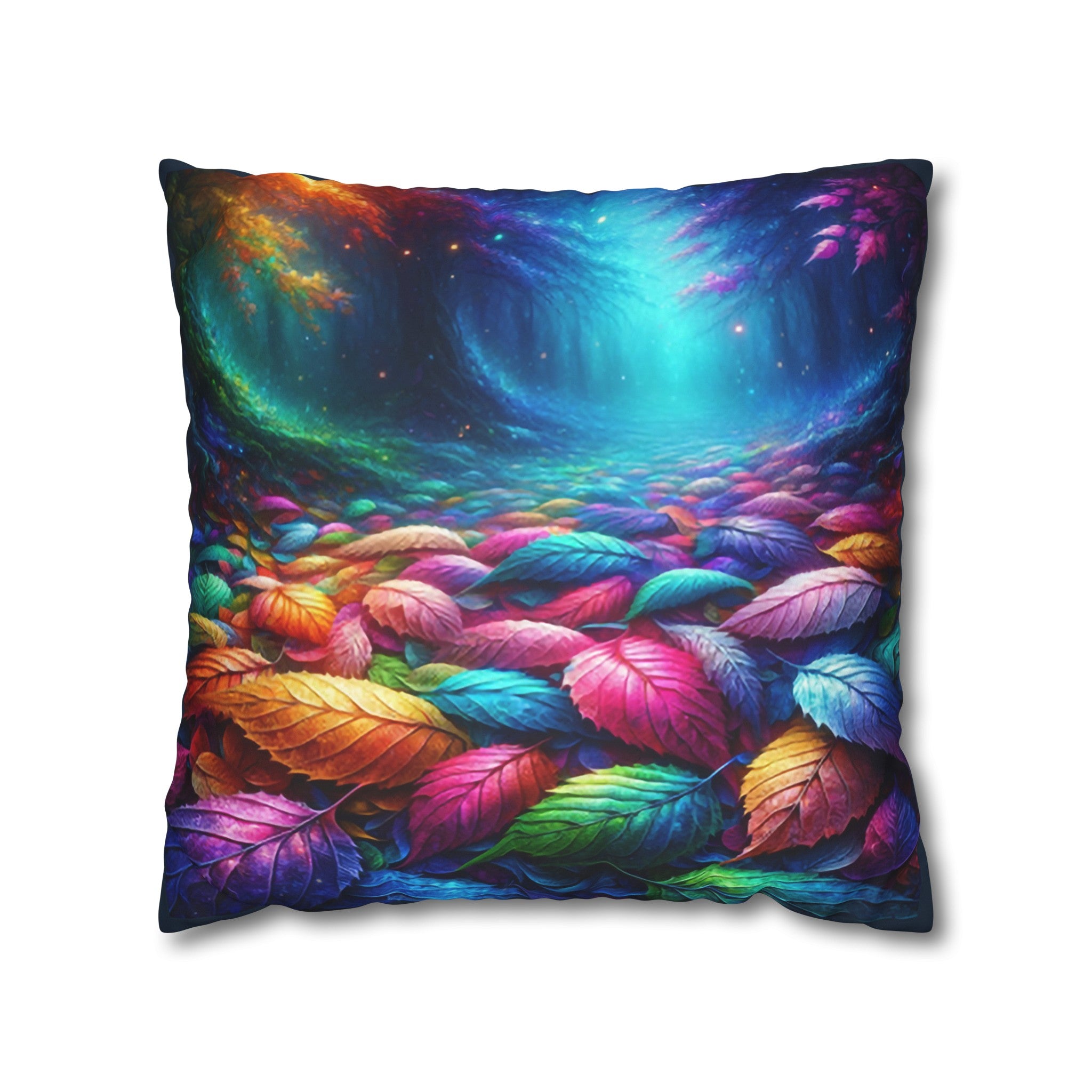 Magical leaves (1) - Suede Square Pillowcase