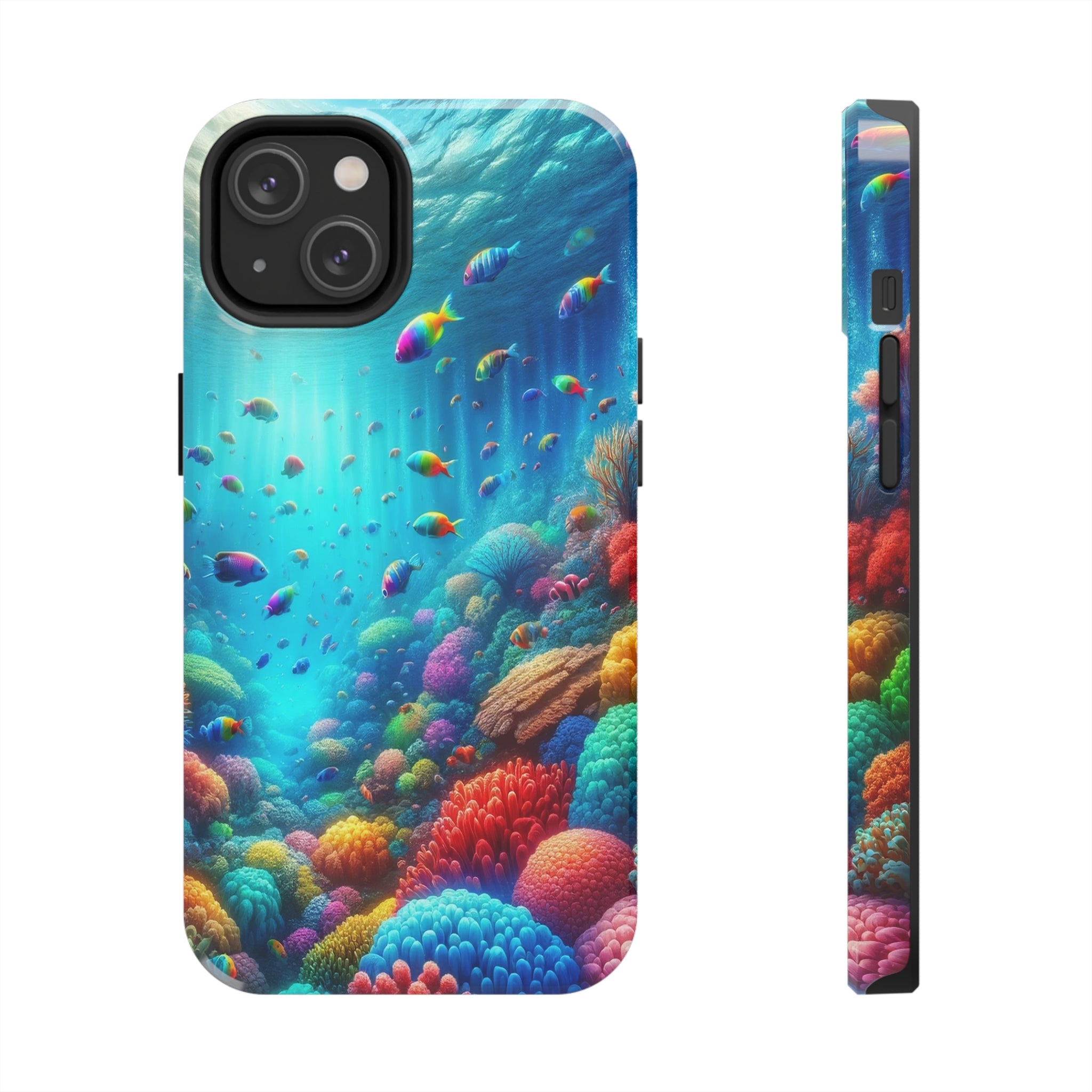 Coloured fish and coral reef - Tough Phone Case