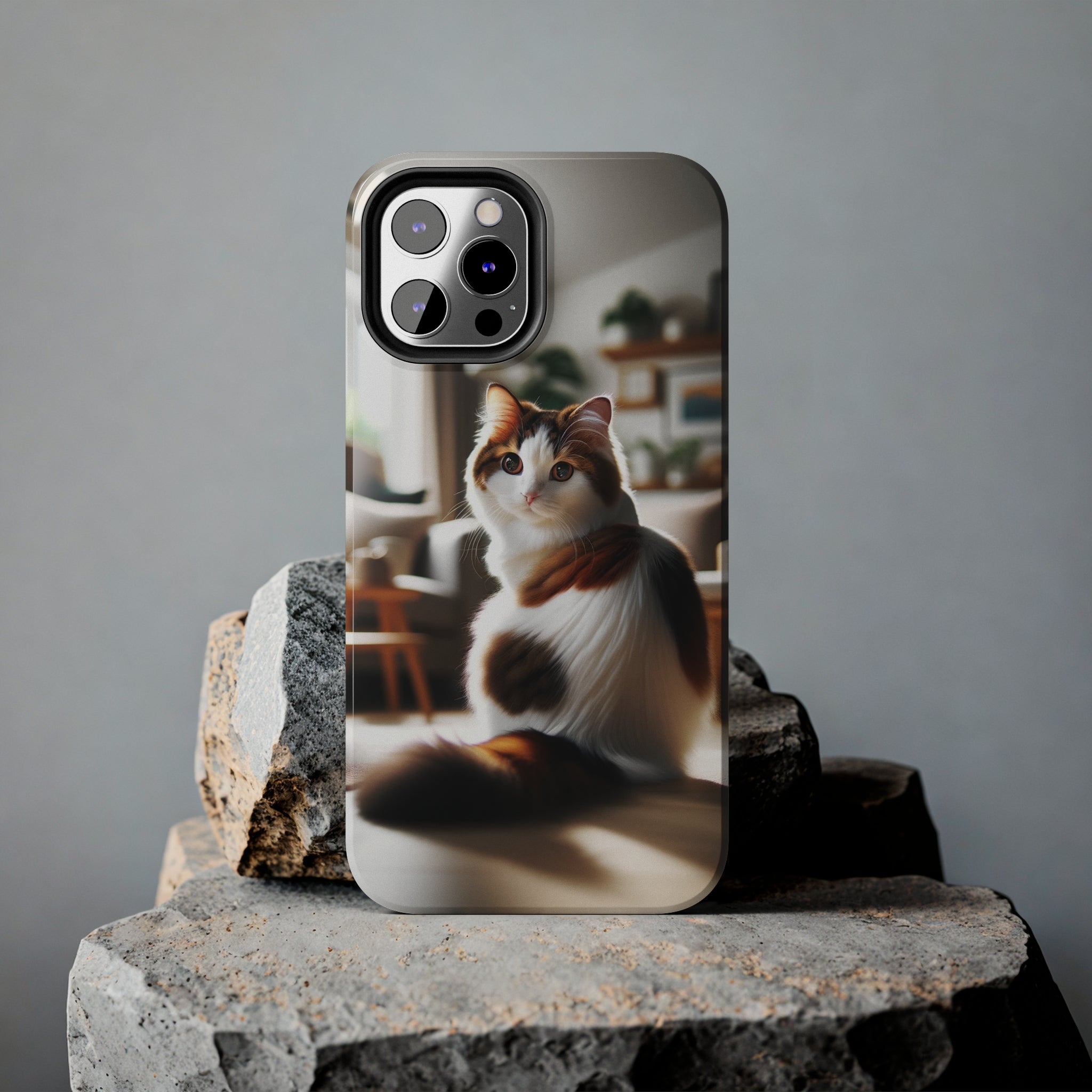 White-brown cat - Tough Phone Case