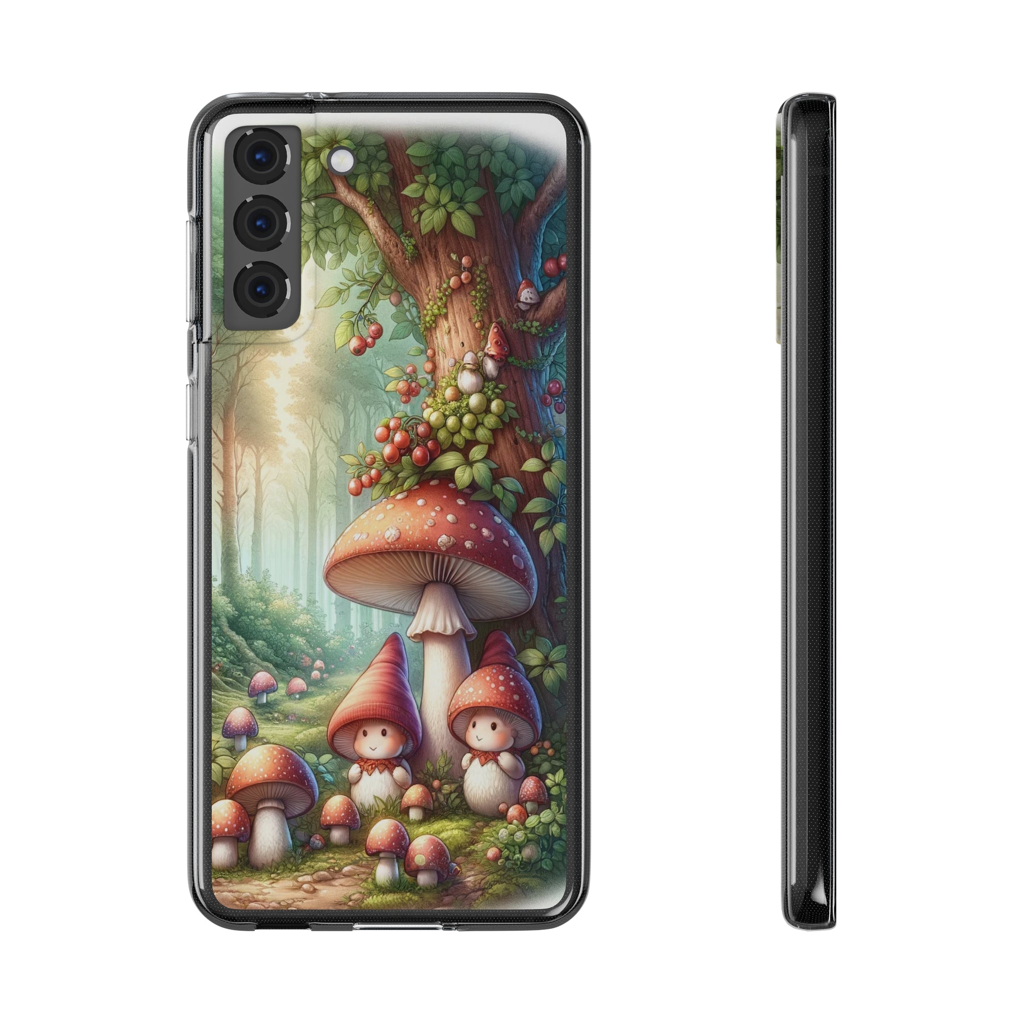 Gnomes and mushrooms - Soft Phone Case