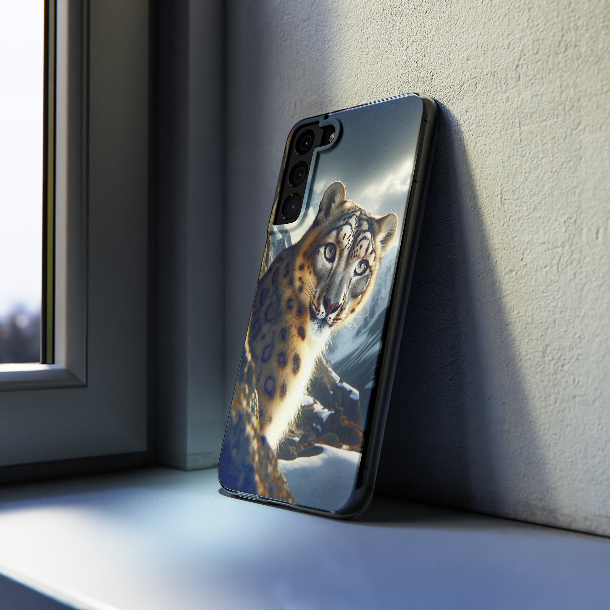 Snow Leopard - Soft Phone Case