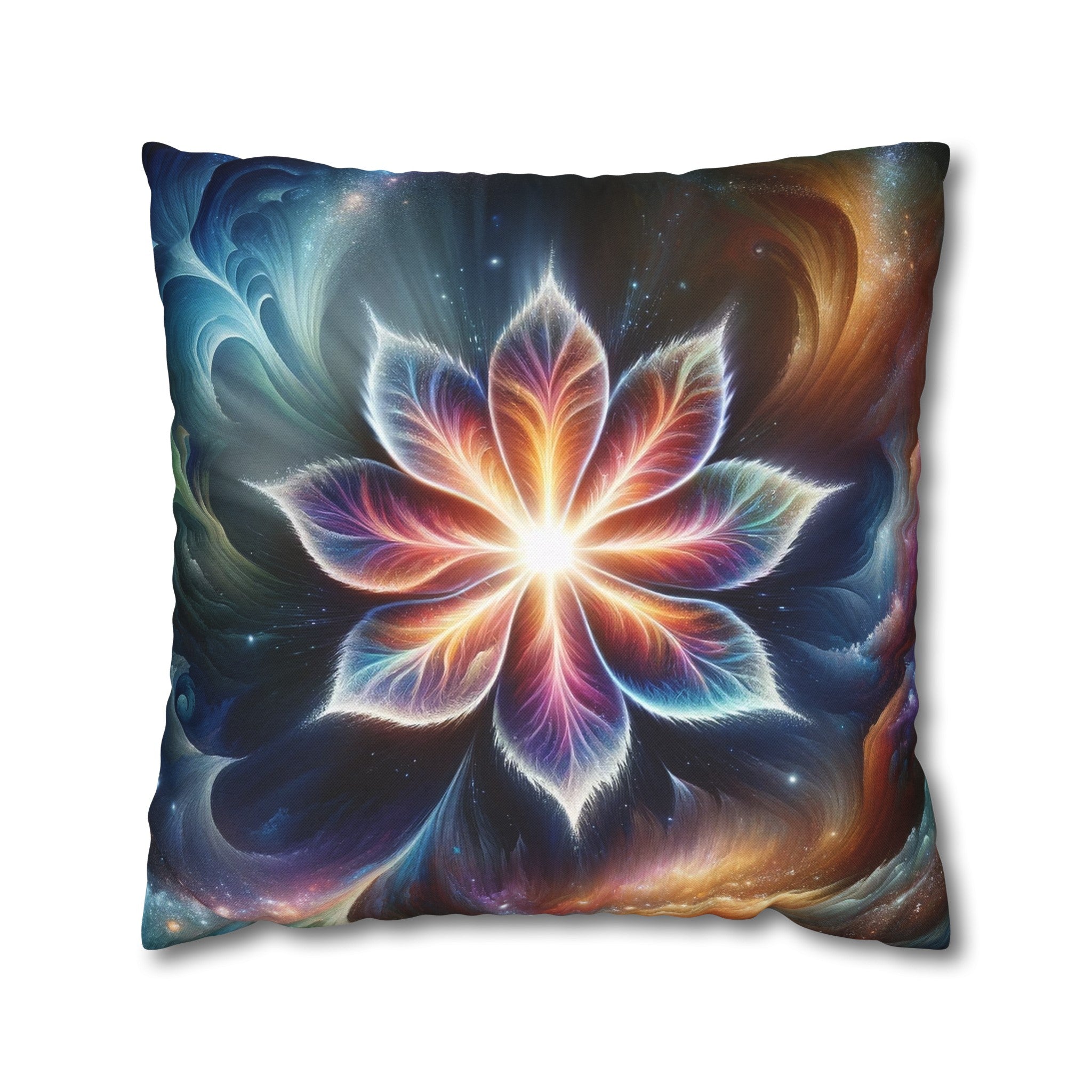 Galaxy-flower 2 - Spun Polyester Square Pillowcase