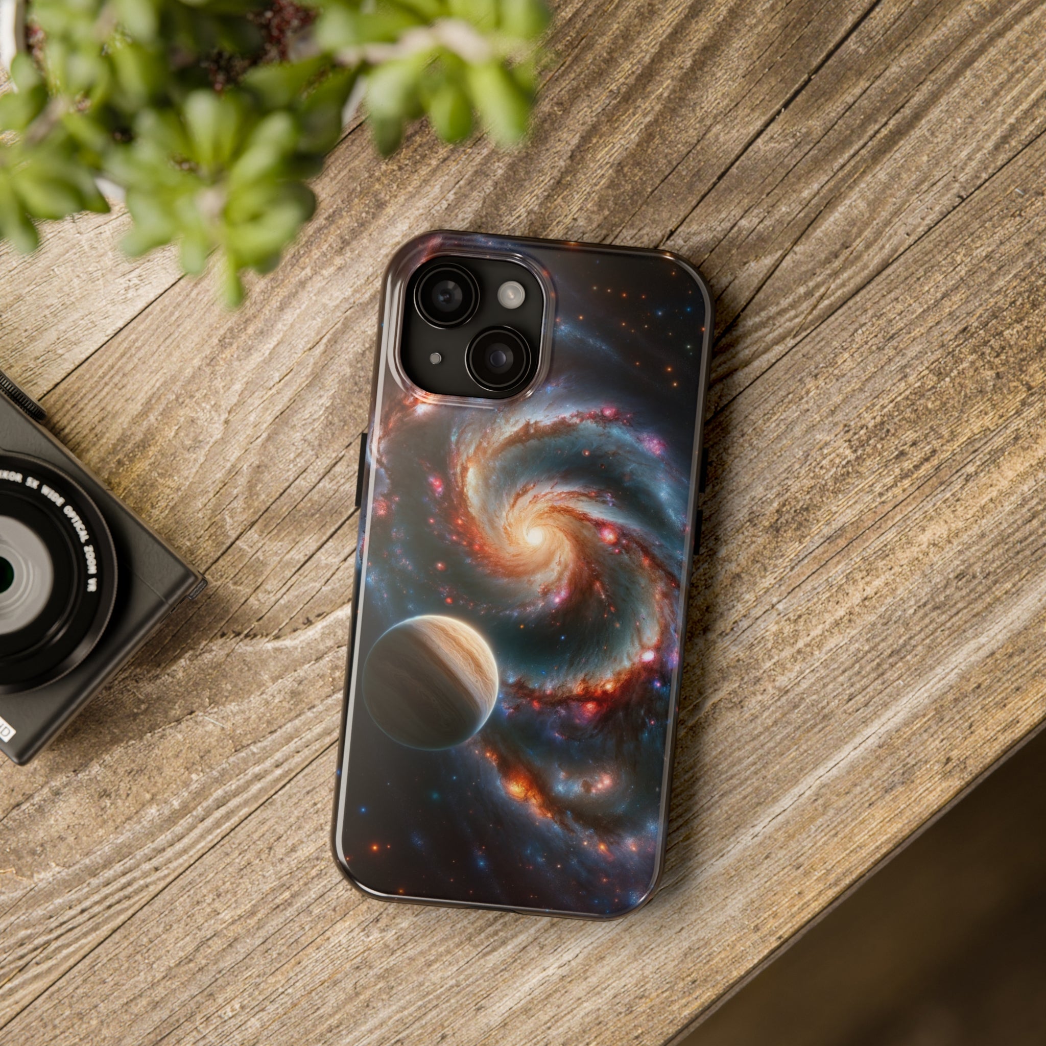 Yellow planet and wormhole - Tough Phone Case