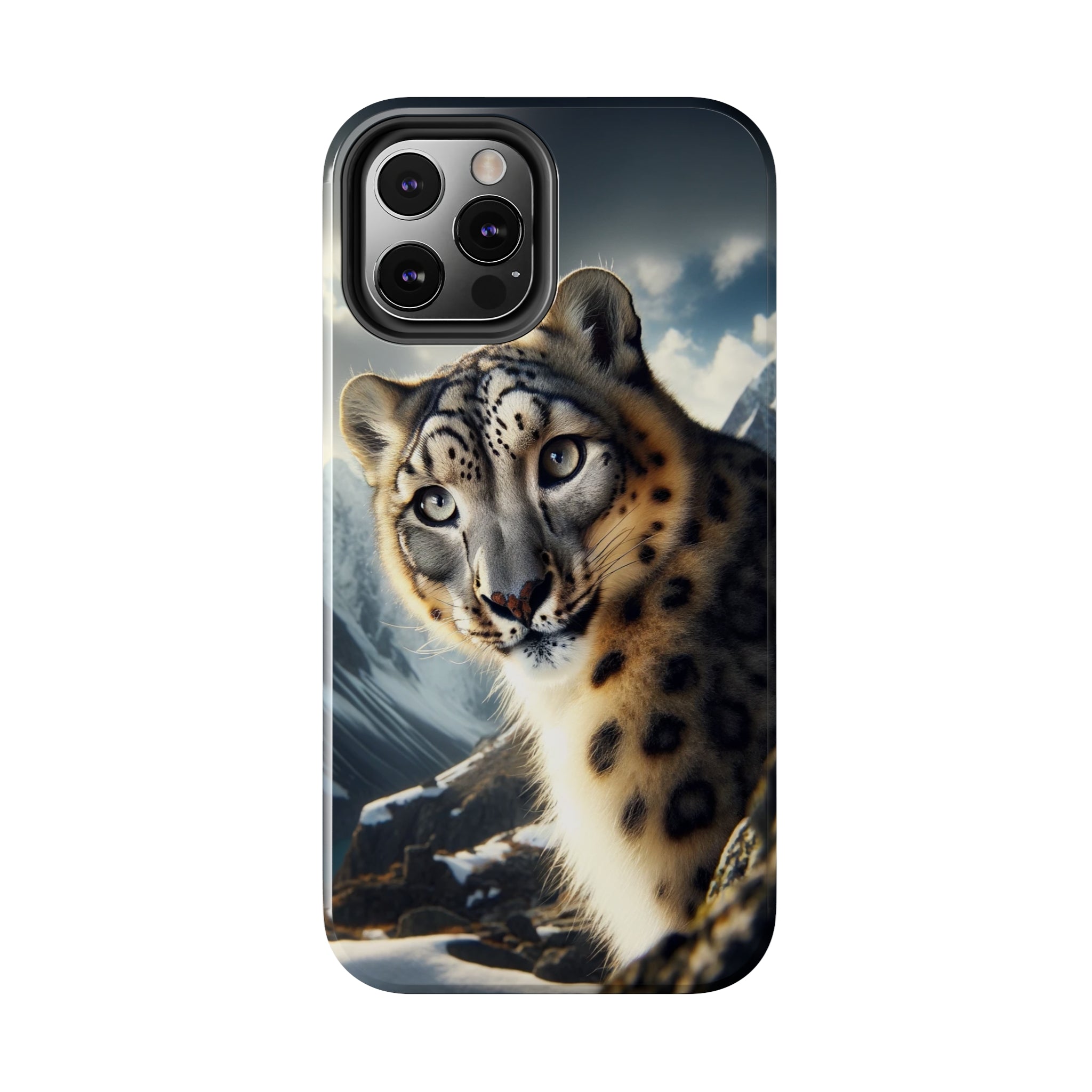 Curious Snow Leopard - Tough Phone Case