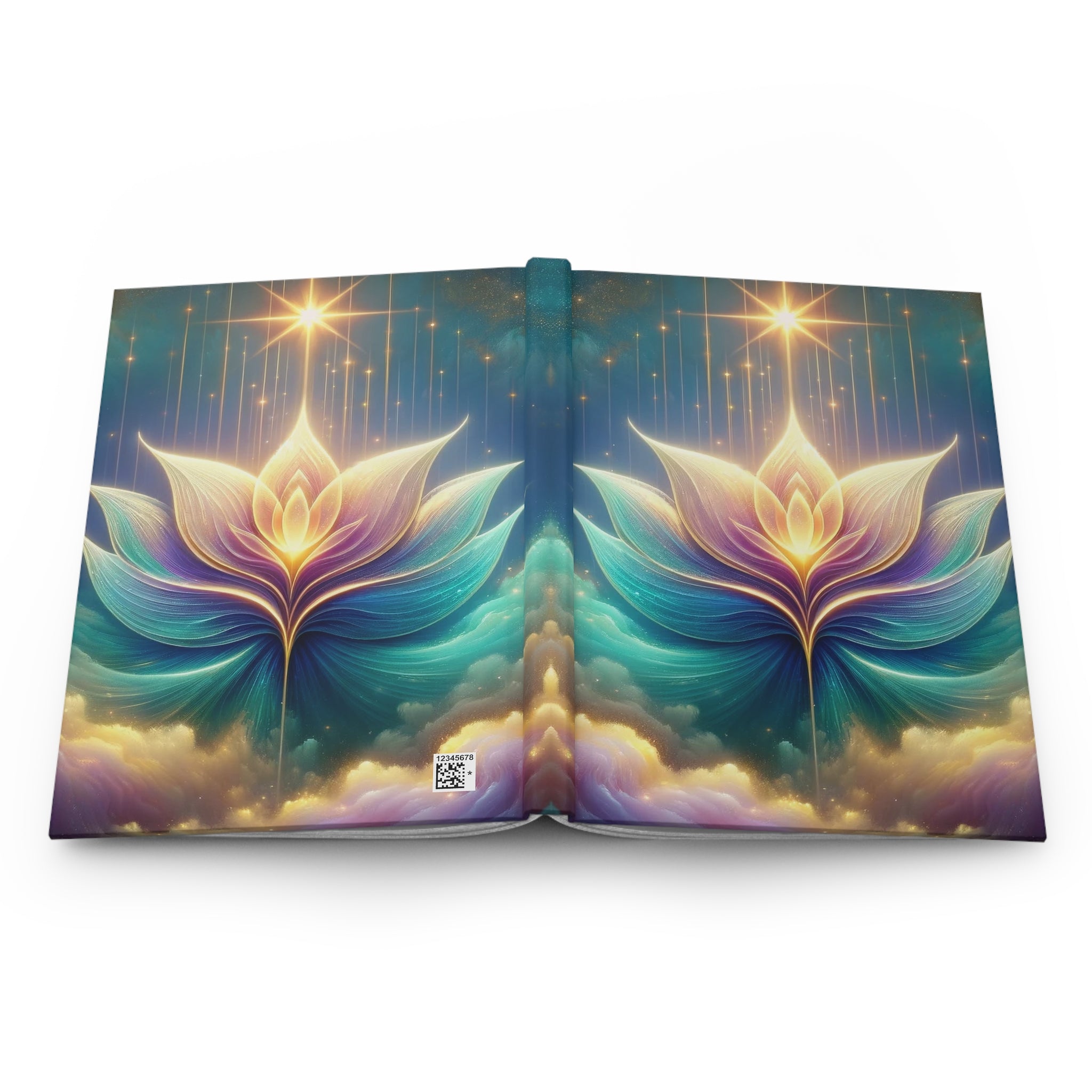 Sparkling lotus flower - Hardcover Notebook