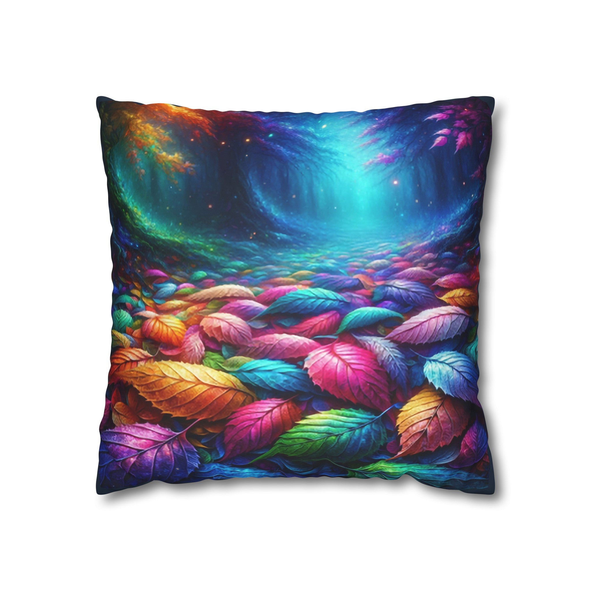 Magical leaves (1) - Suede Square Pillowcase