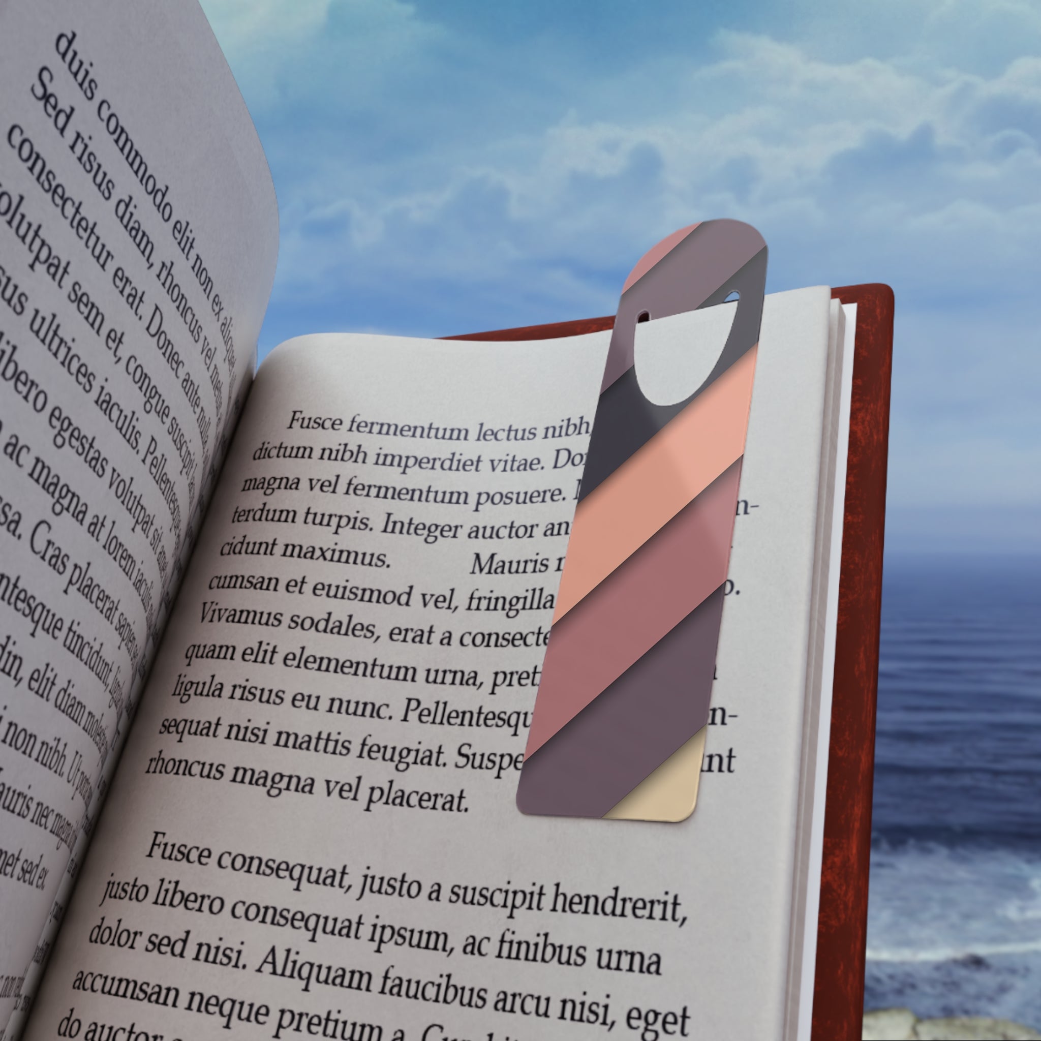 Pink, purple, peach diagonal strokes 2 - Bookmark