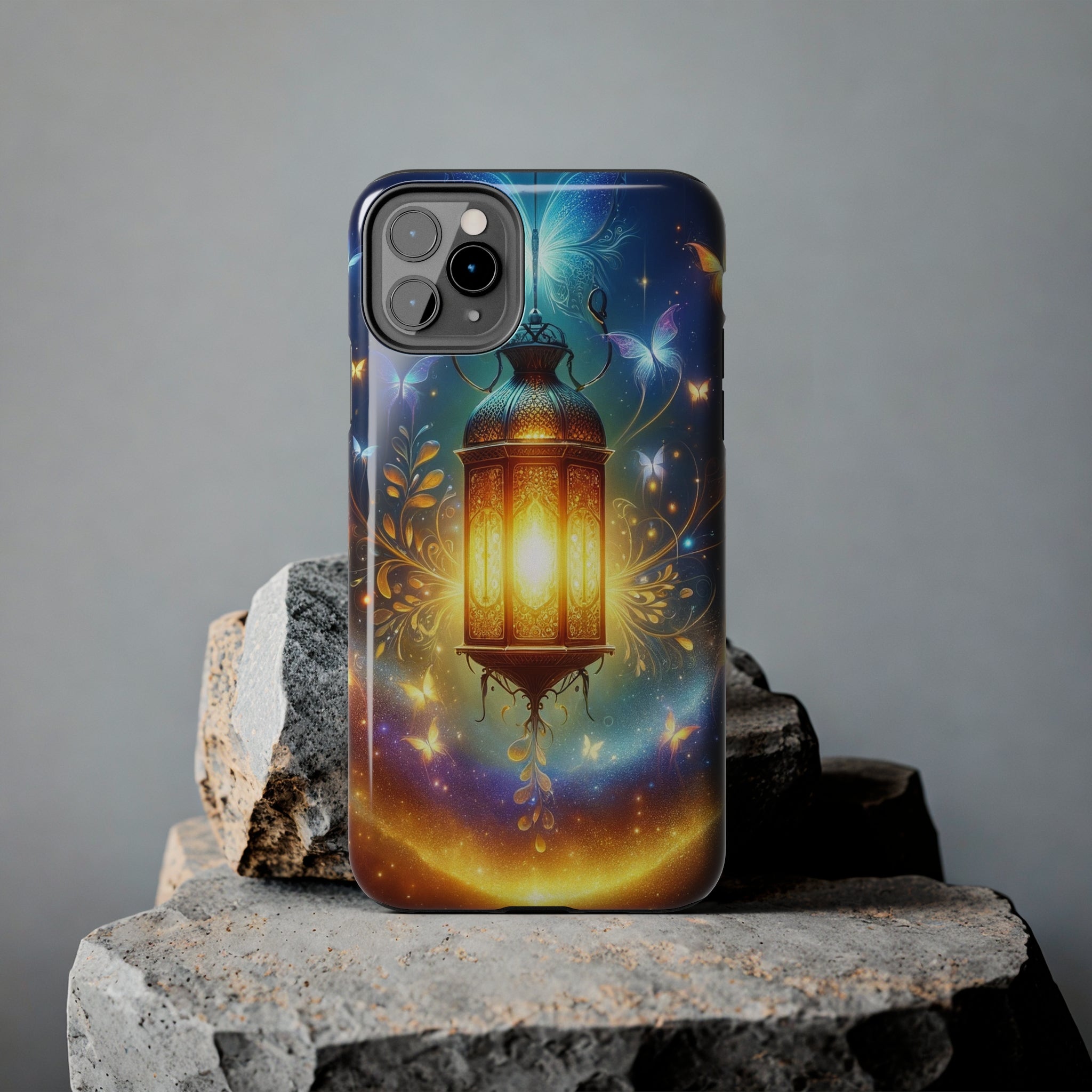 Butterflies around a lamp - Tough Phone Case