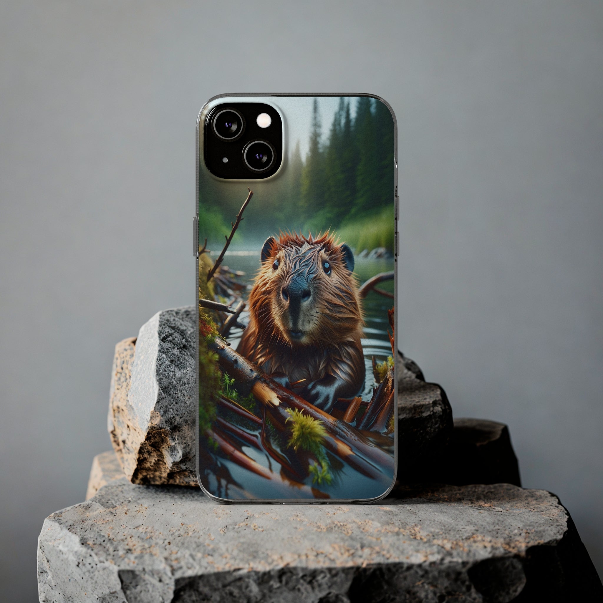 Curious Beaver - Soft Phone Case