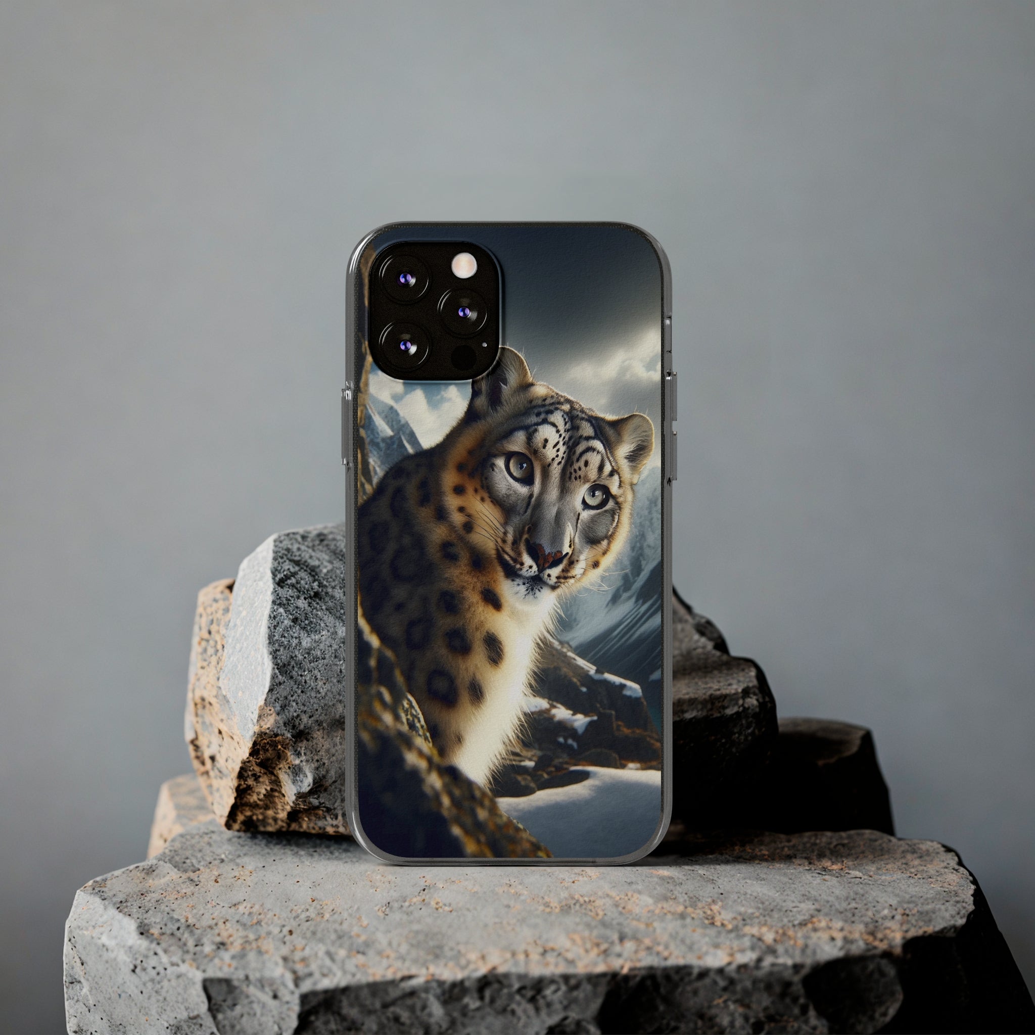 Snow Leopard - Soft Phone Case