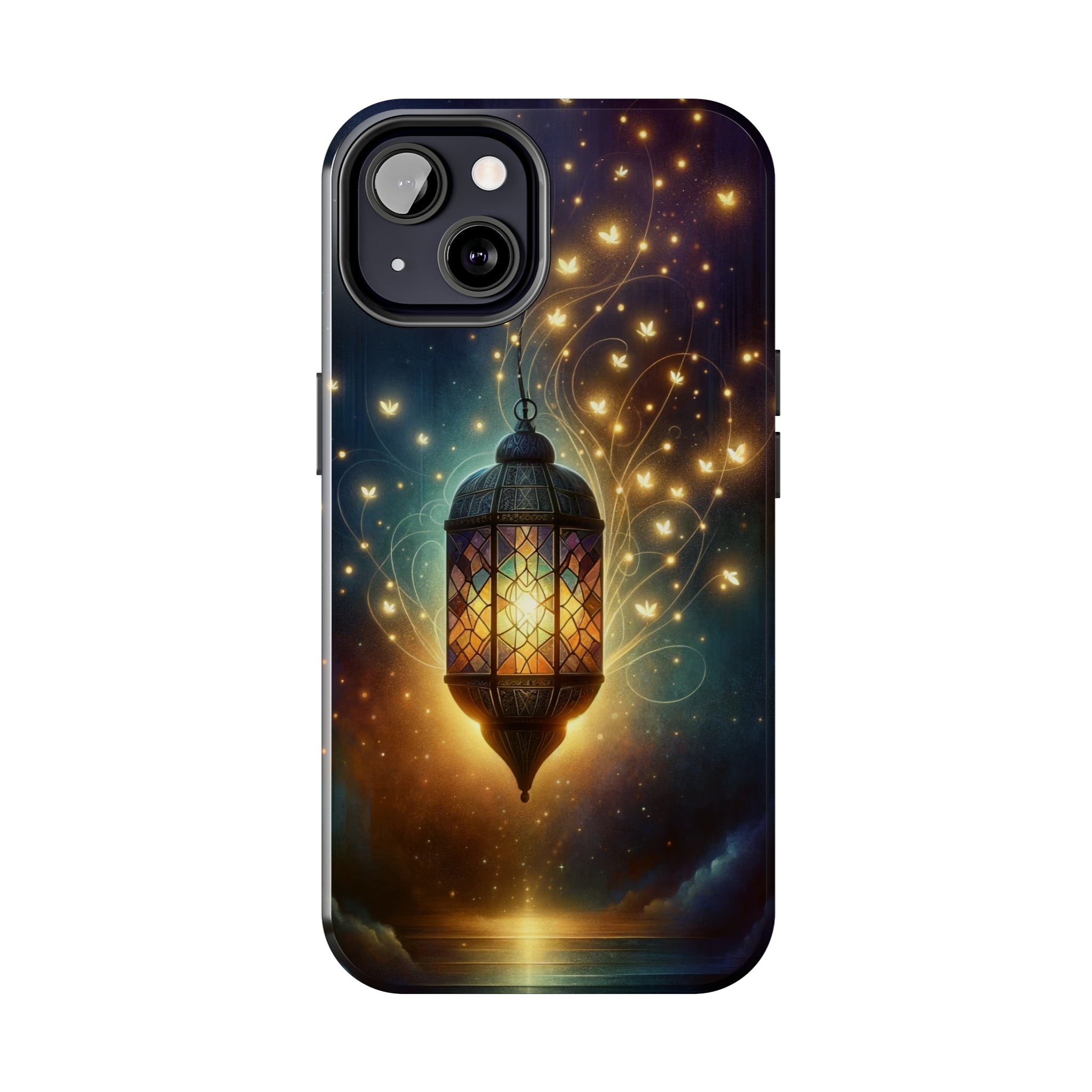 Fireflies around lamp - Tough Phone Case