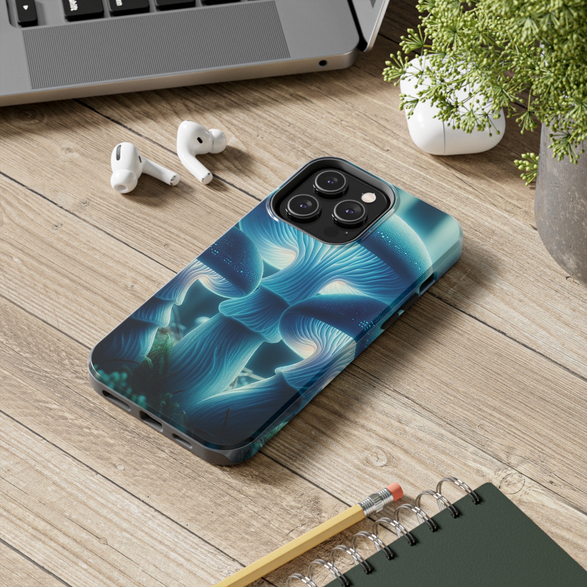 Blue Mushrooms - Tough Phone Case