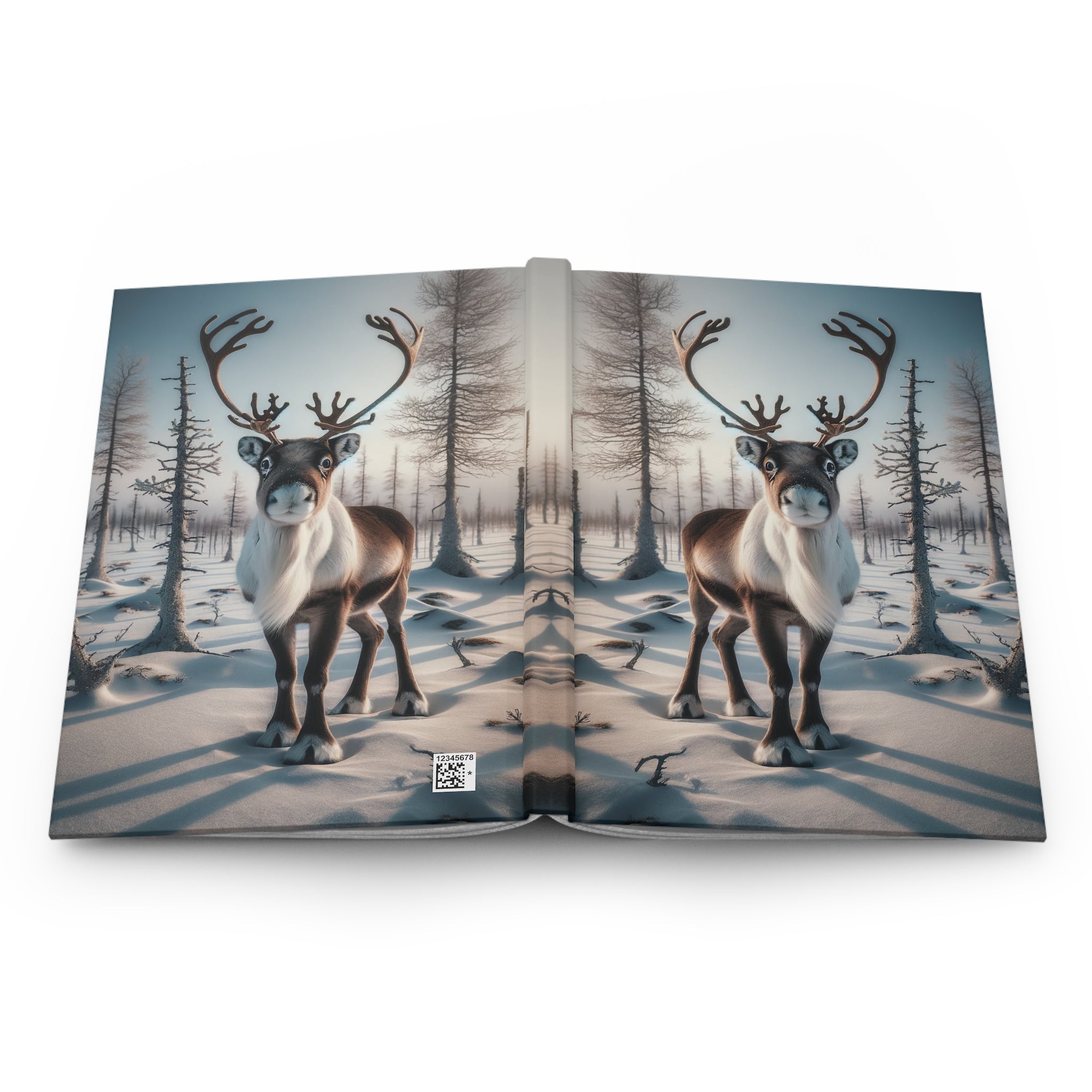 A curious reindeer - Hardcover Notebook