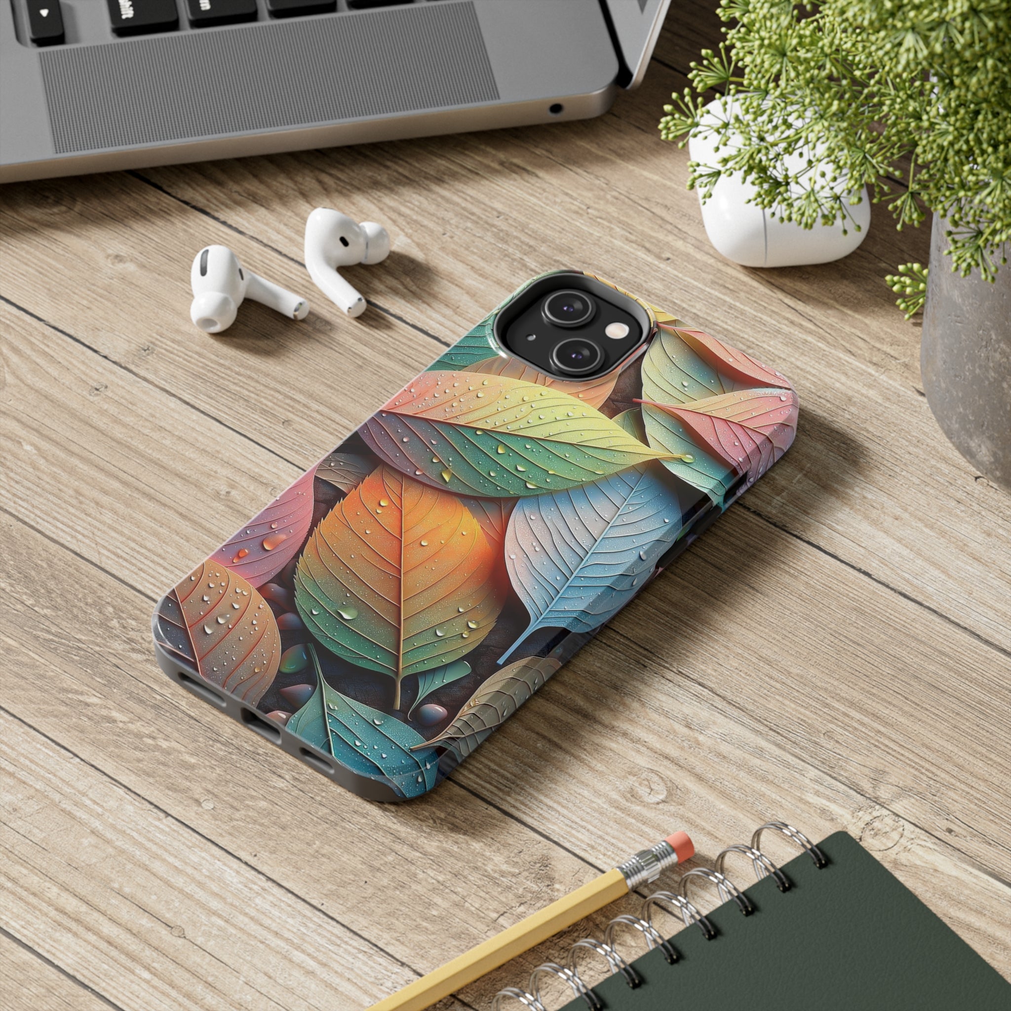 Pastel coloured leaves - Tough Phone Case