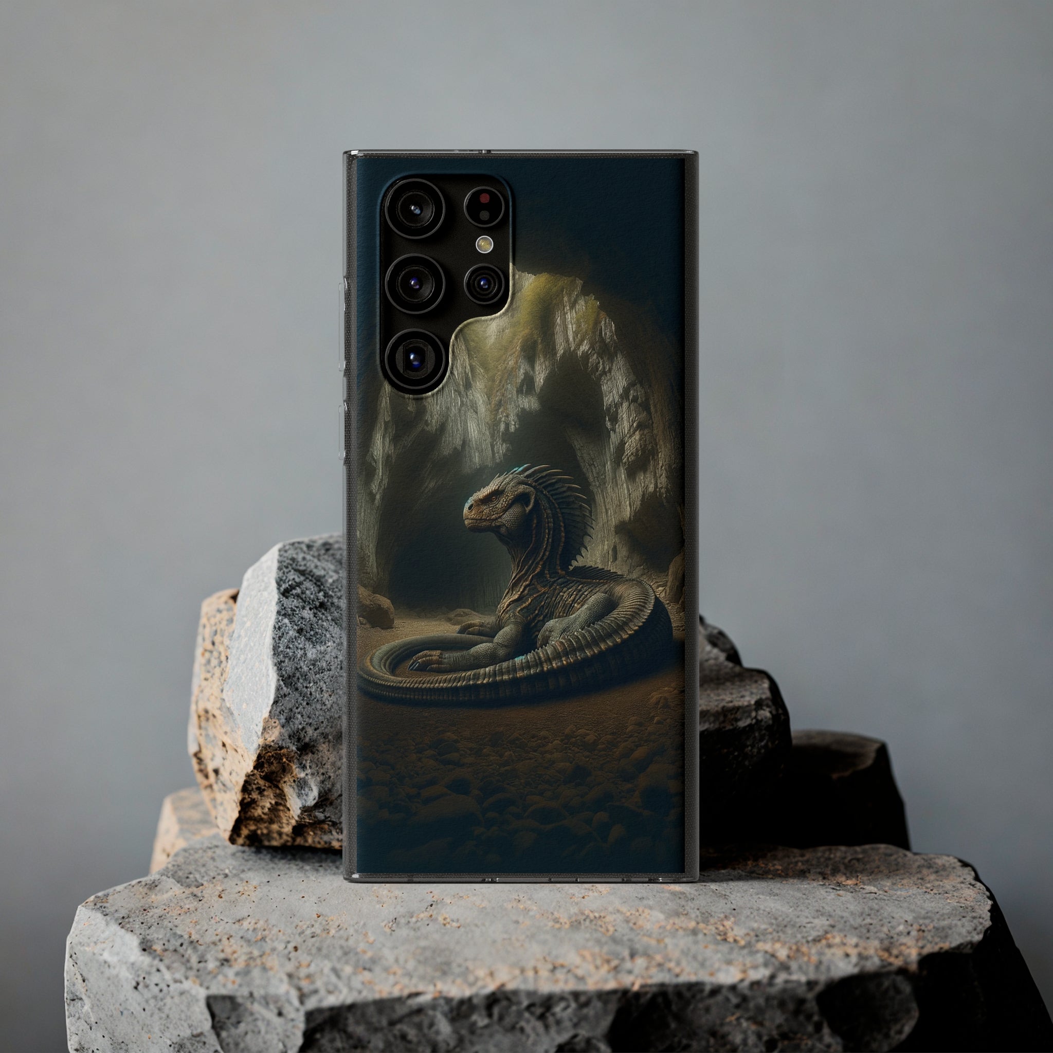 Basilisk in a cave - Soft Phone Case