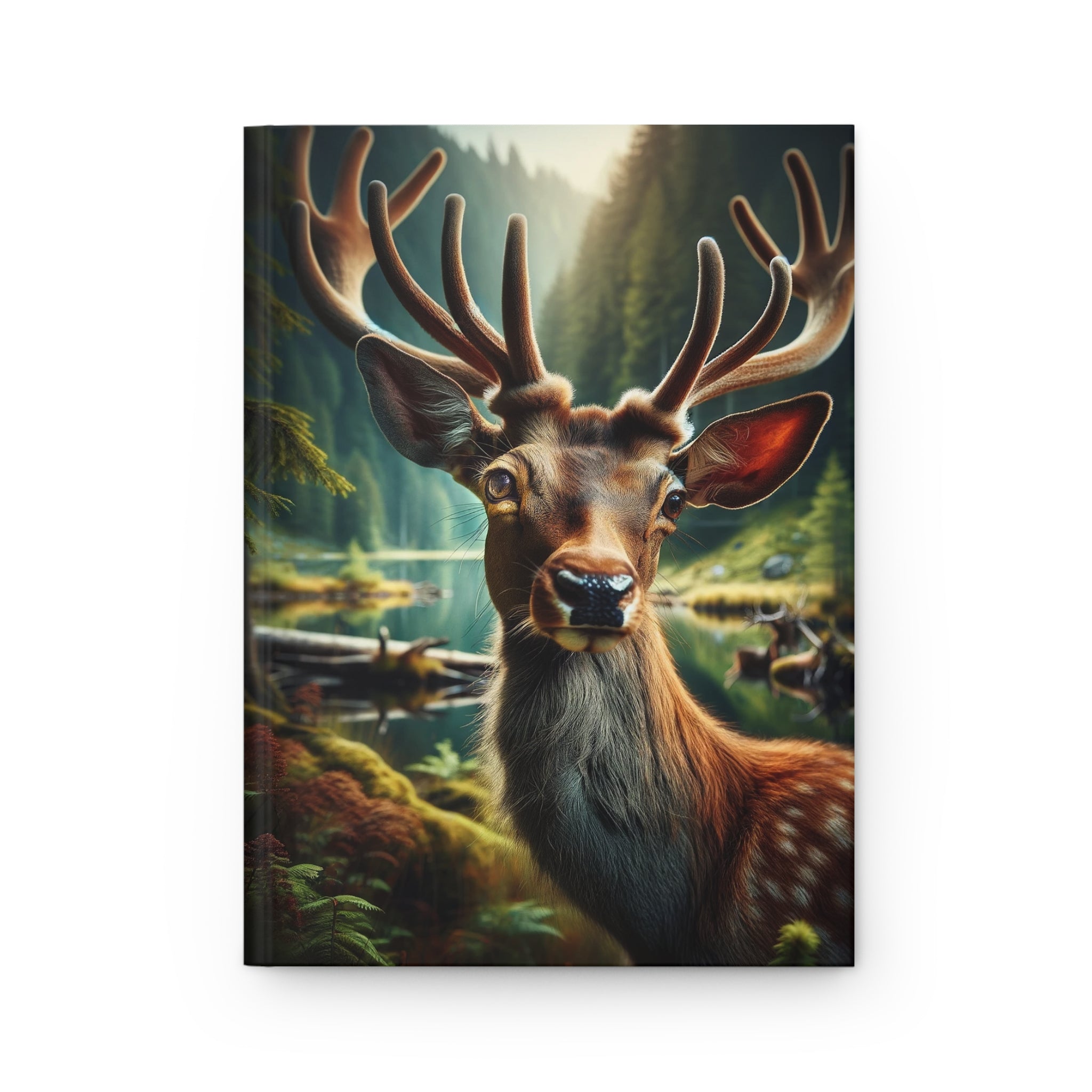 A curious deer - Hardcover Notebook