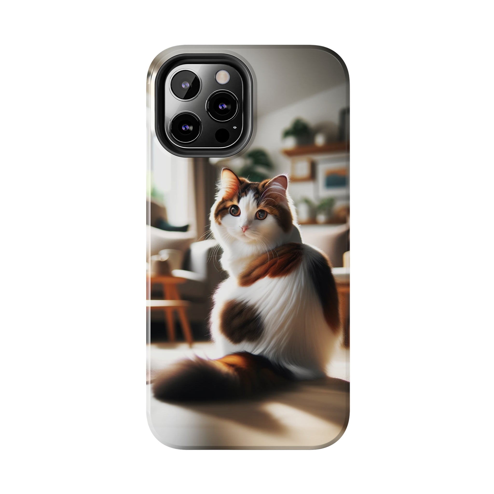 White-brown cat - Tough Phone Case