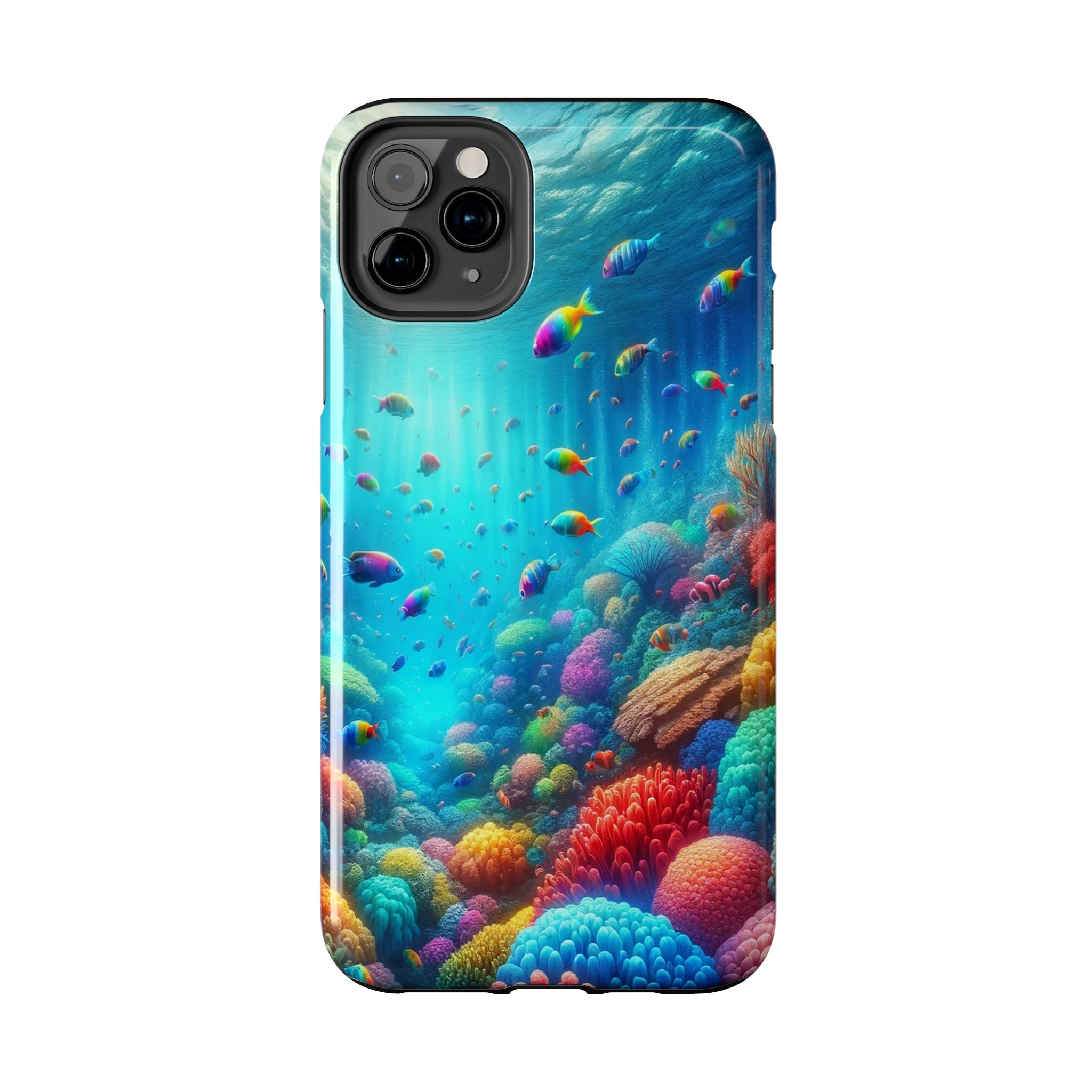 Coloured fish and coral reef - Tough Phone Case